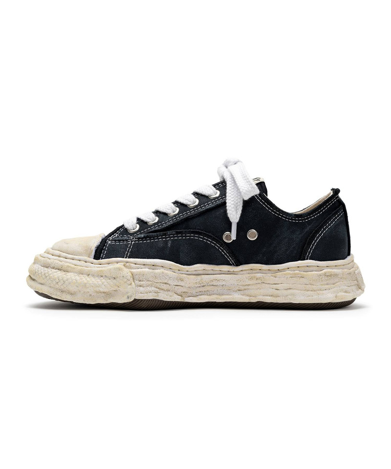 "PETERSON23" OG Sole Vintage Effect Embroidered Canvas Low-top Sneaker 6