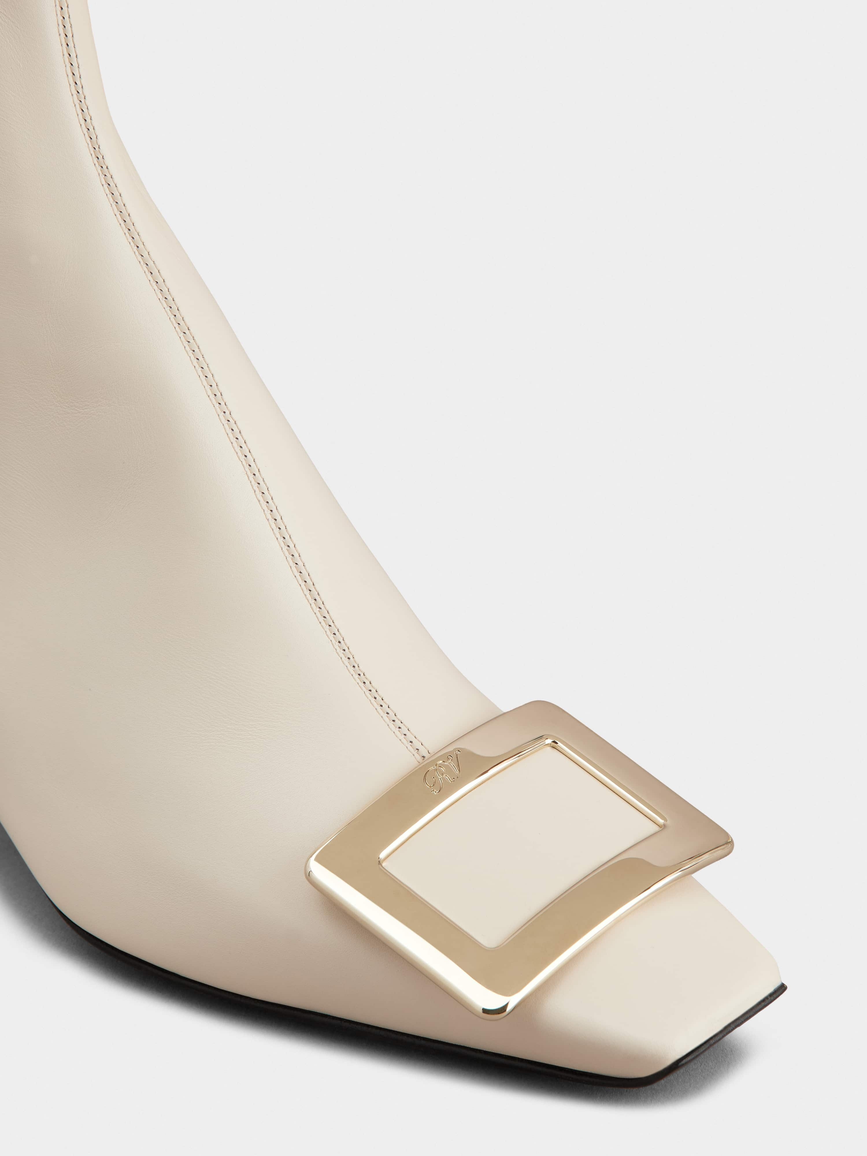 Belle Vivier Metal Buckle Chelsea Ankle Boots in Leather - 3