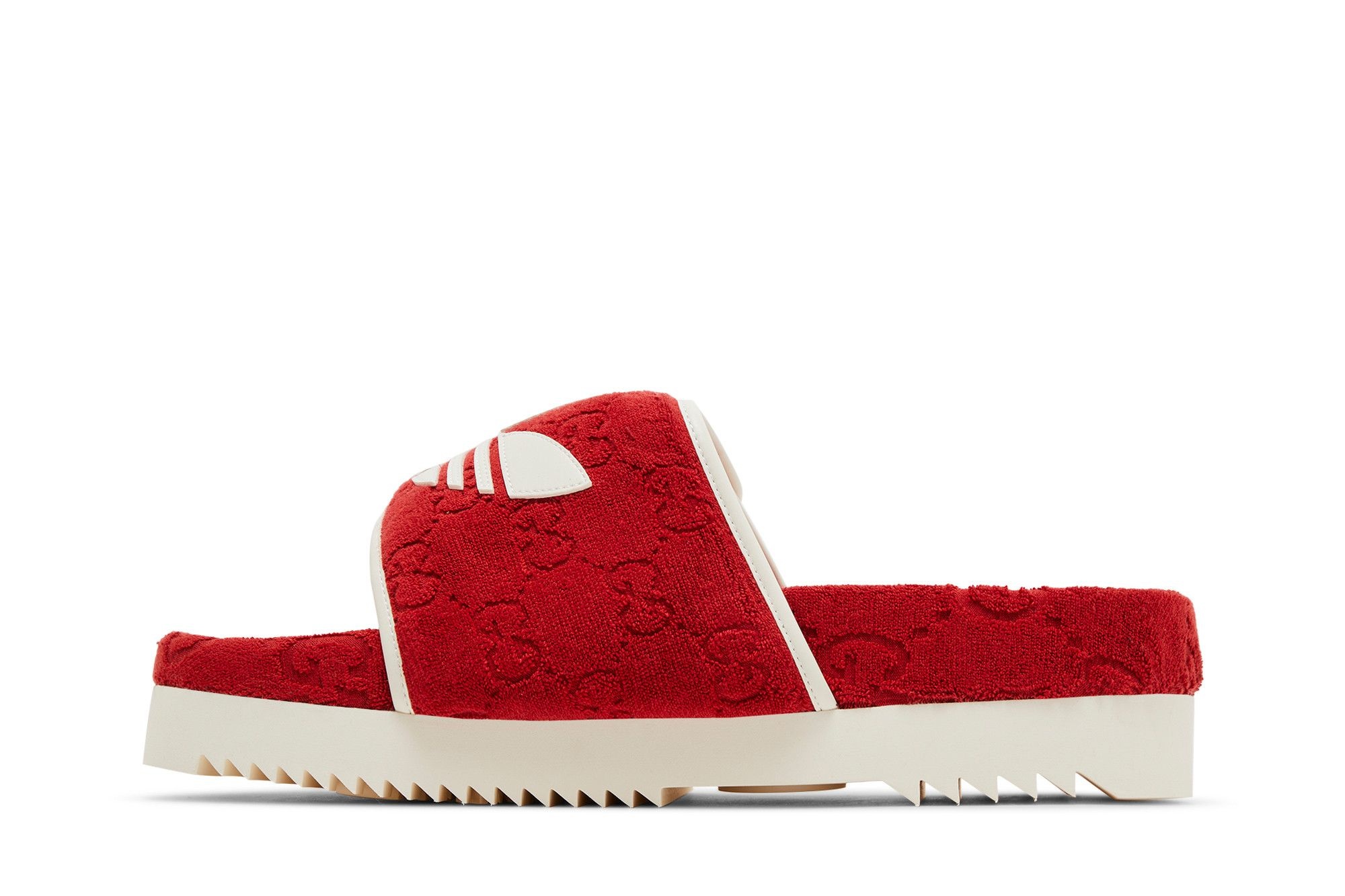 Adidas x Gucci GG Platform Sandal 'Red Cotton Sponge' - 3