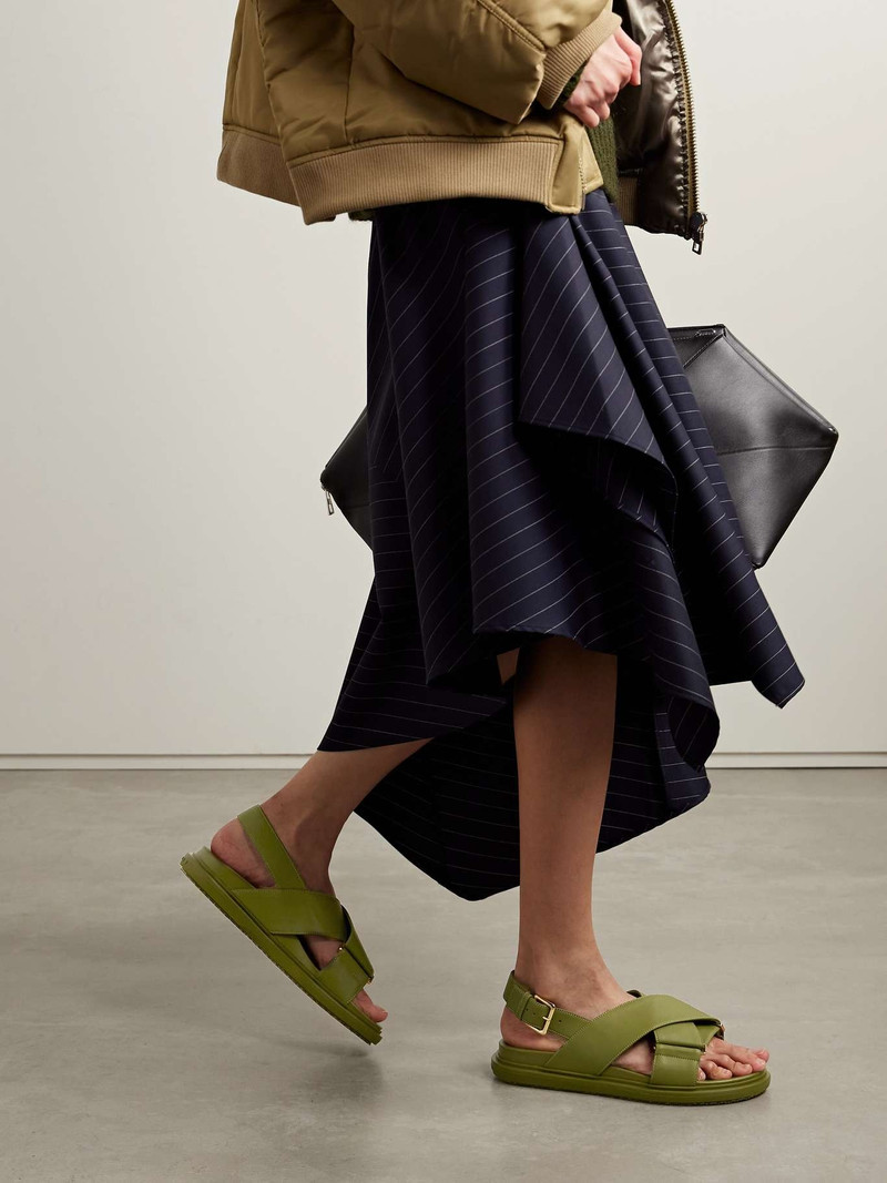 Marni Fussbett denim slingback sandals outlook