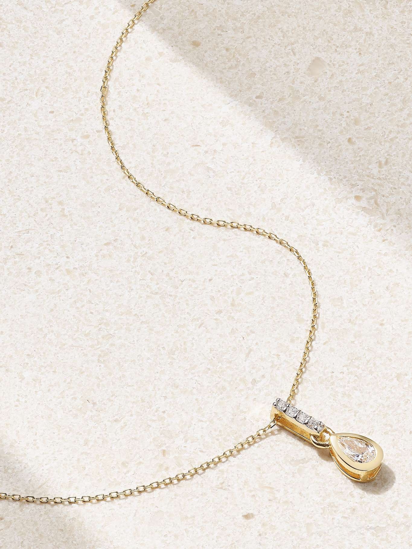 14-karat gold diamond necklace - 1