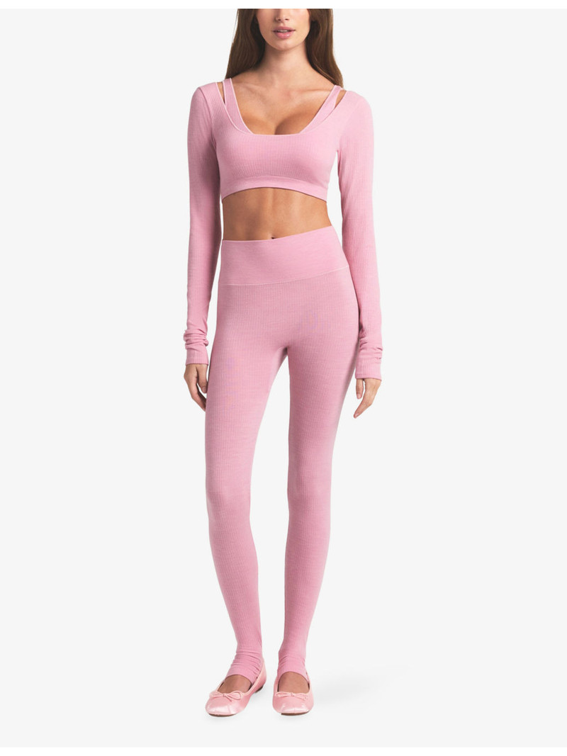 SKIMS High-Waisted Ribbed Wool-Blend Leggings outlook