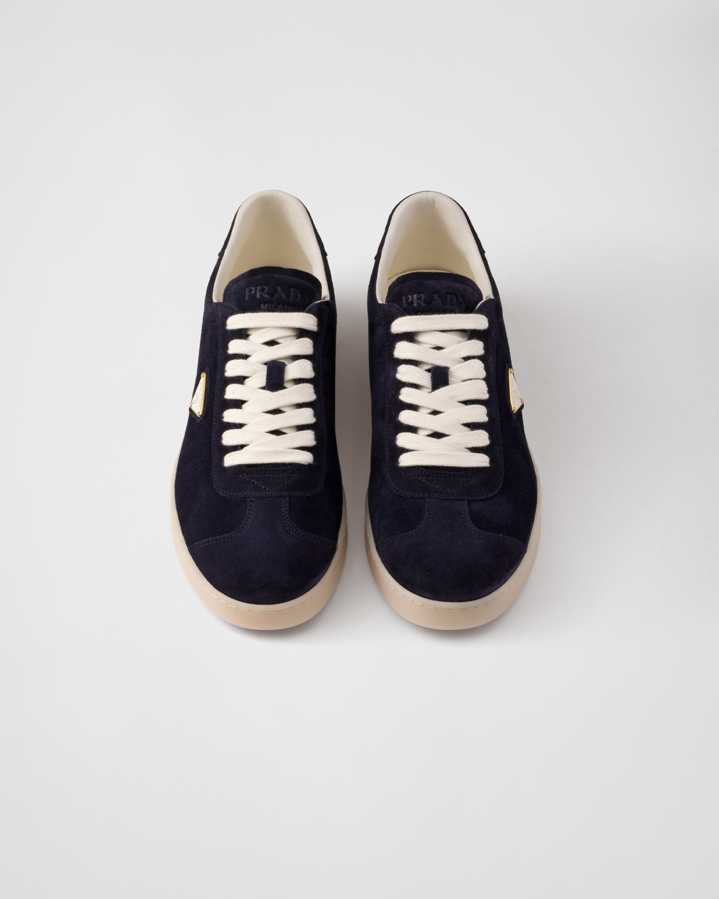 【送料関税込み】Prada Lane Sneaker In Nappa And Suede Prada - Midnight Blue Lane Sneakers - Prada Exclusive Luxury