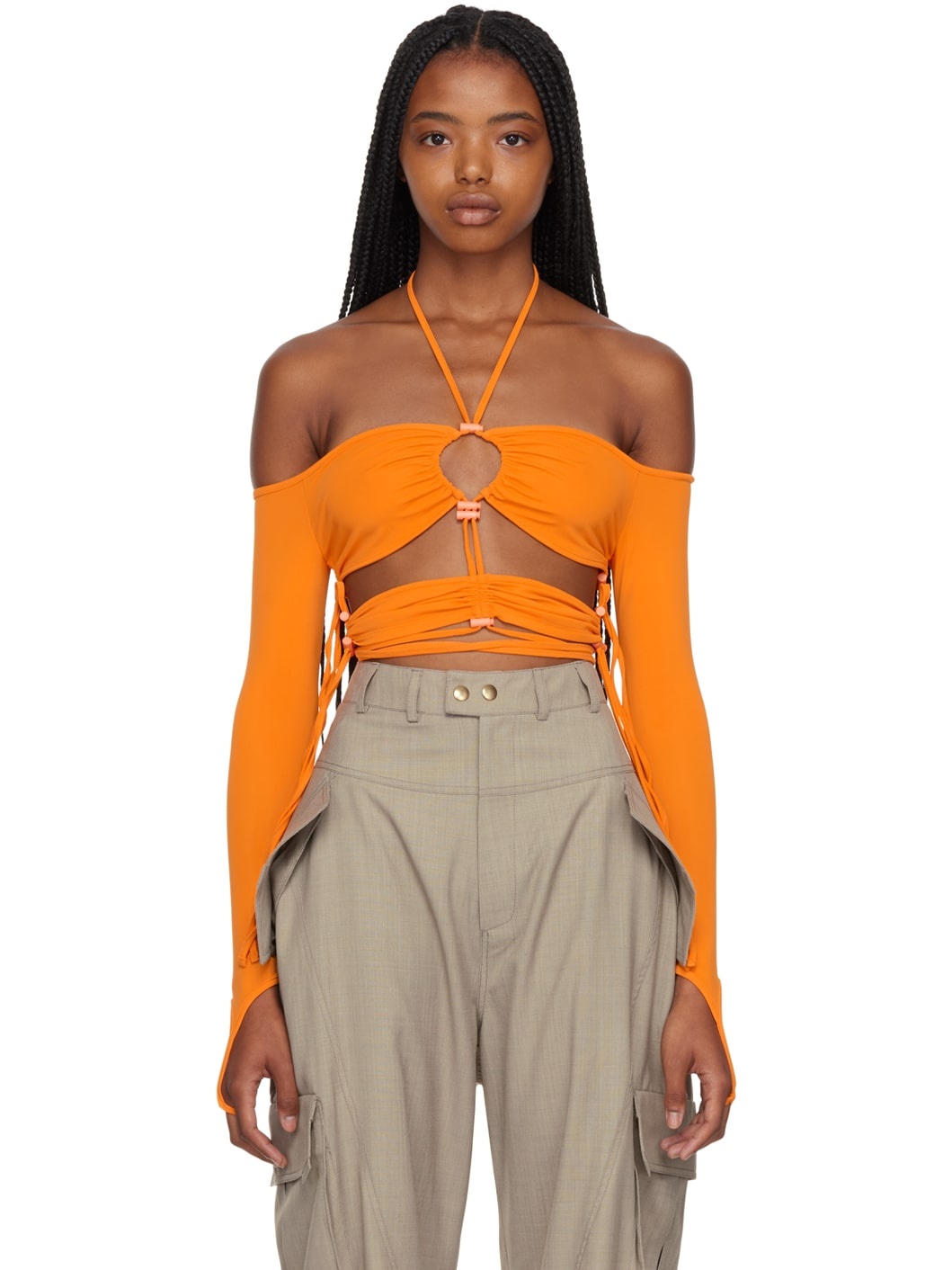 Orange Angele Long Sleeve T-Shirt - 1