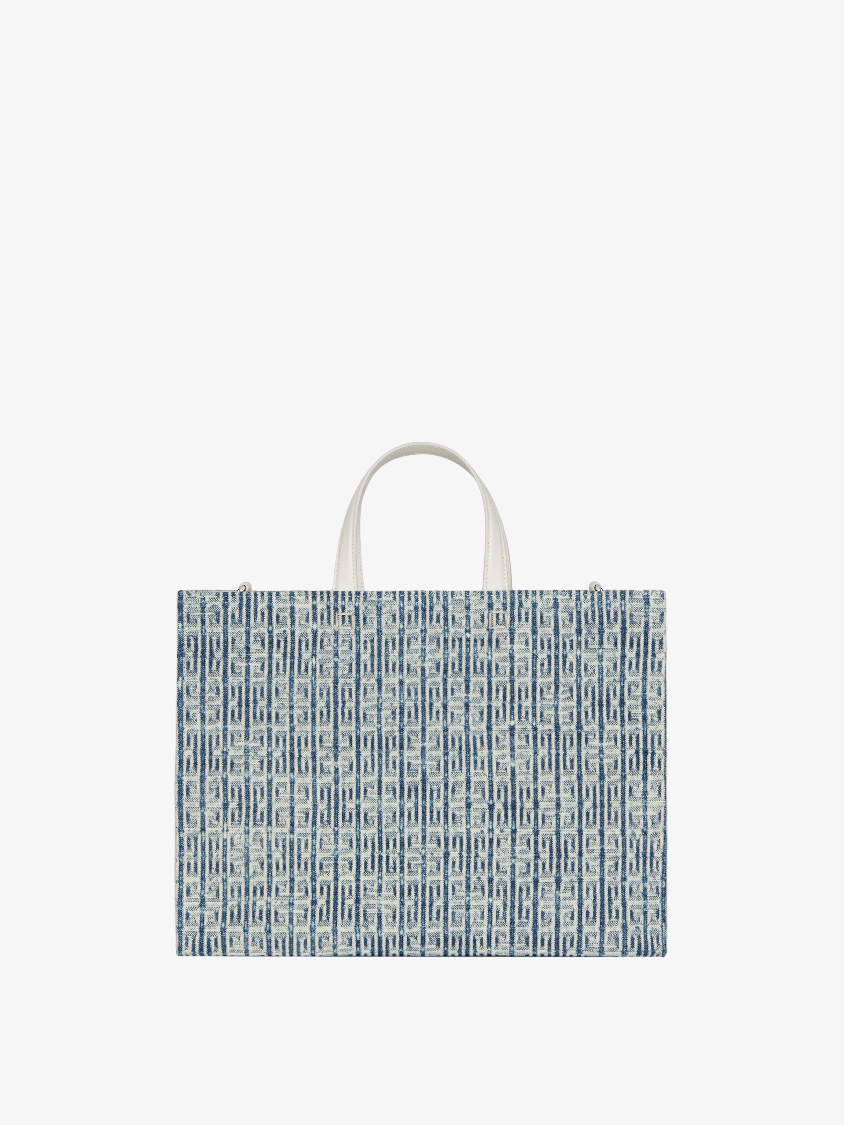 MEDIUM G TOTE SHOPPING BAG IN 4G BLEACHED DENIM - 5