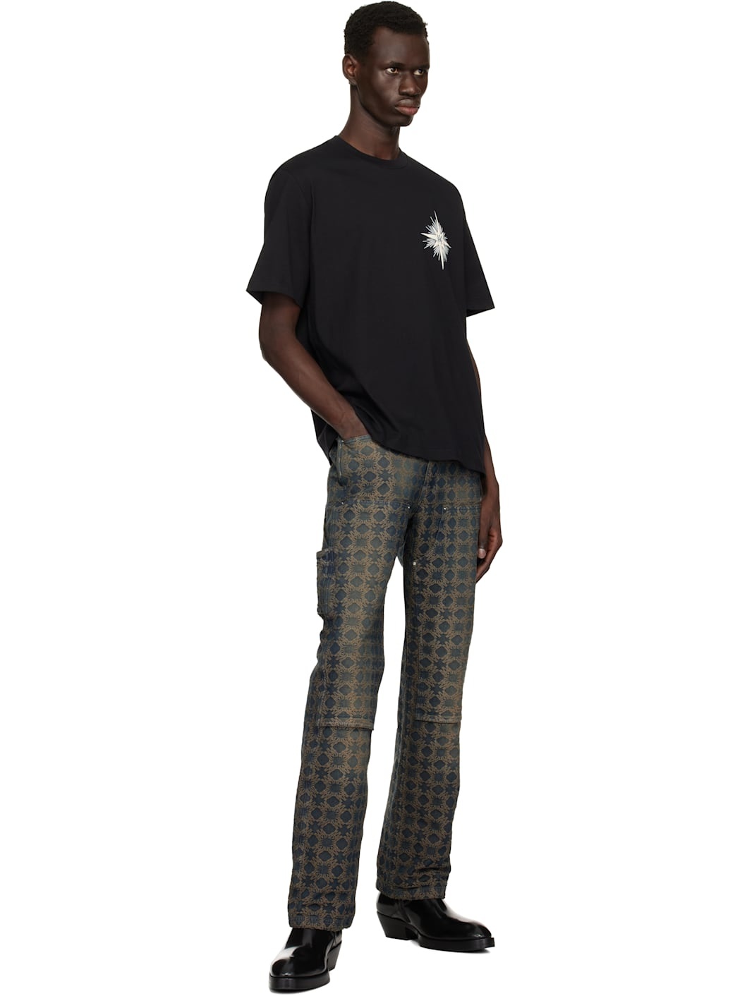 Black 'Amiri' Starburst T-shirt - 4