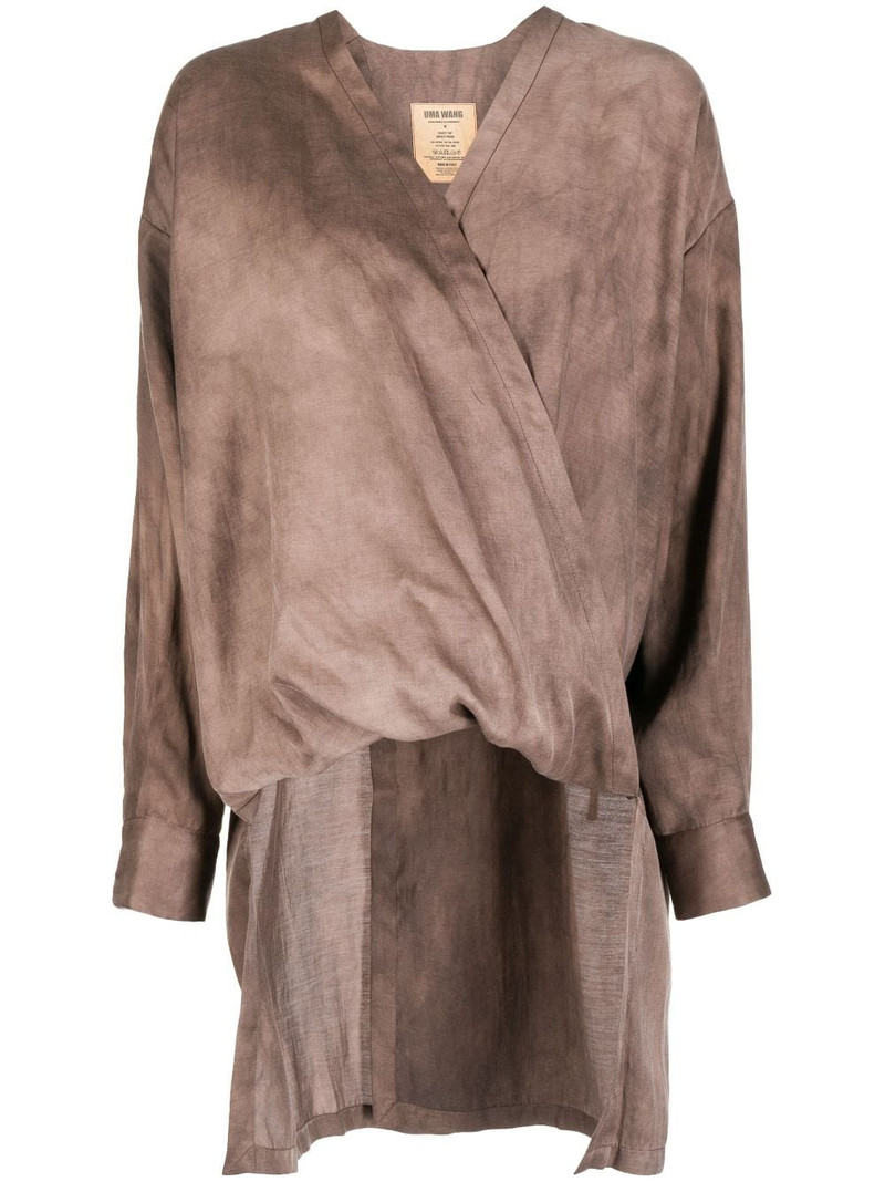 V-neck asymmetric blouse 1