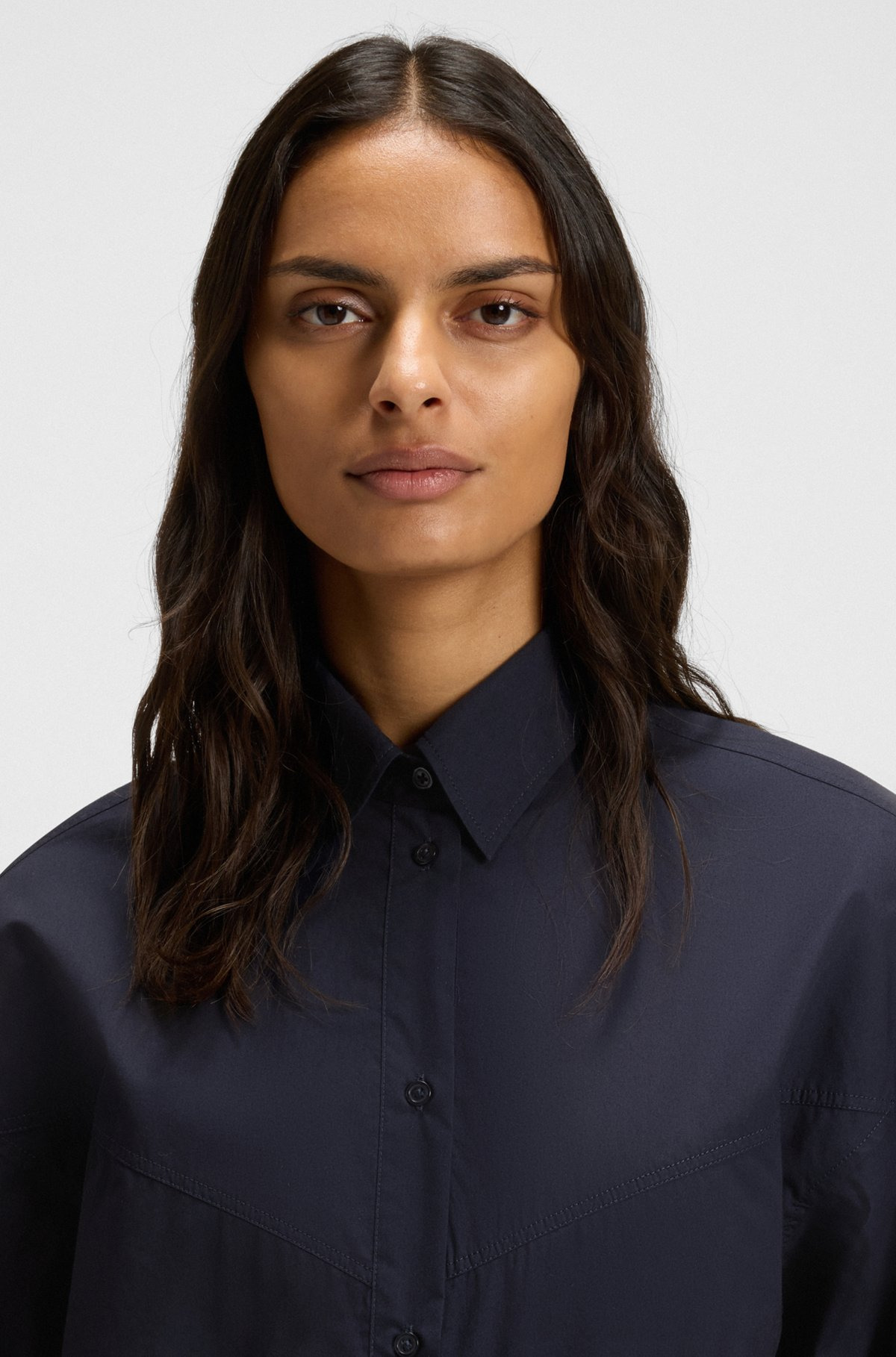 OVERSIZE-FIT BLOUSE IN COTTON POPLIN - 4