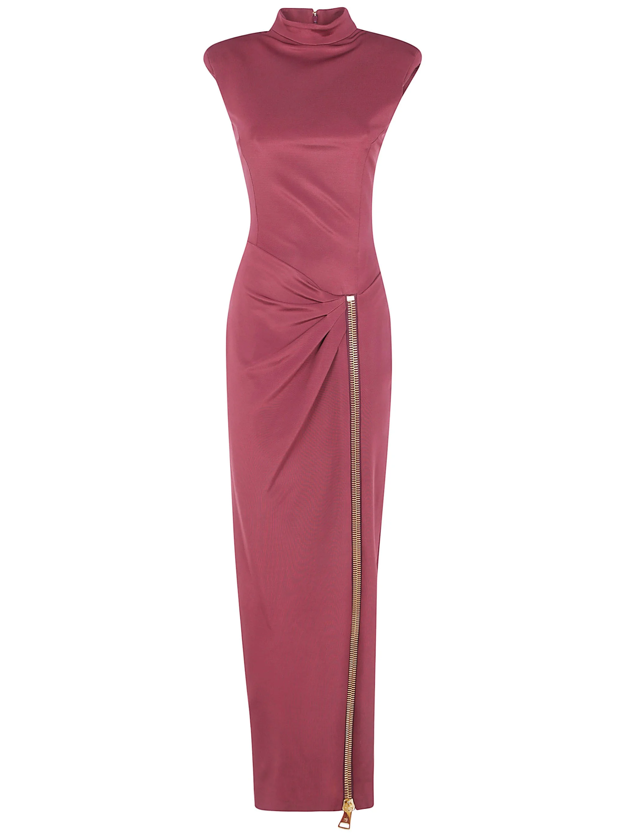Dress Long Slit Zipped Compact Jersey - 1
