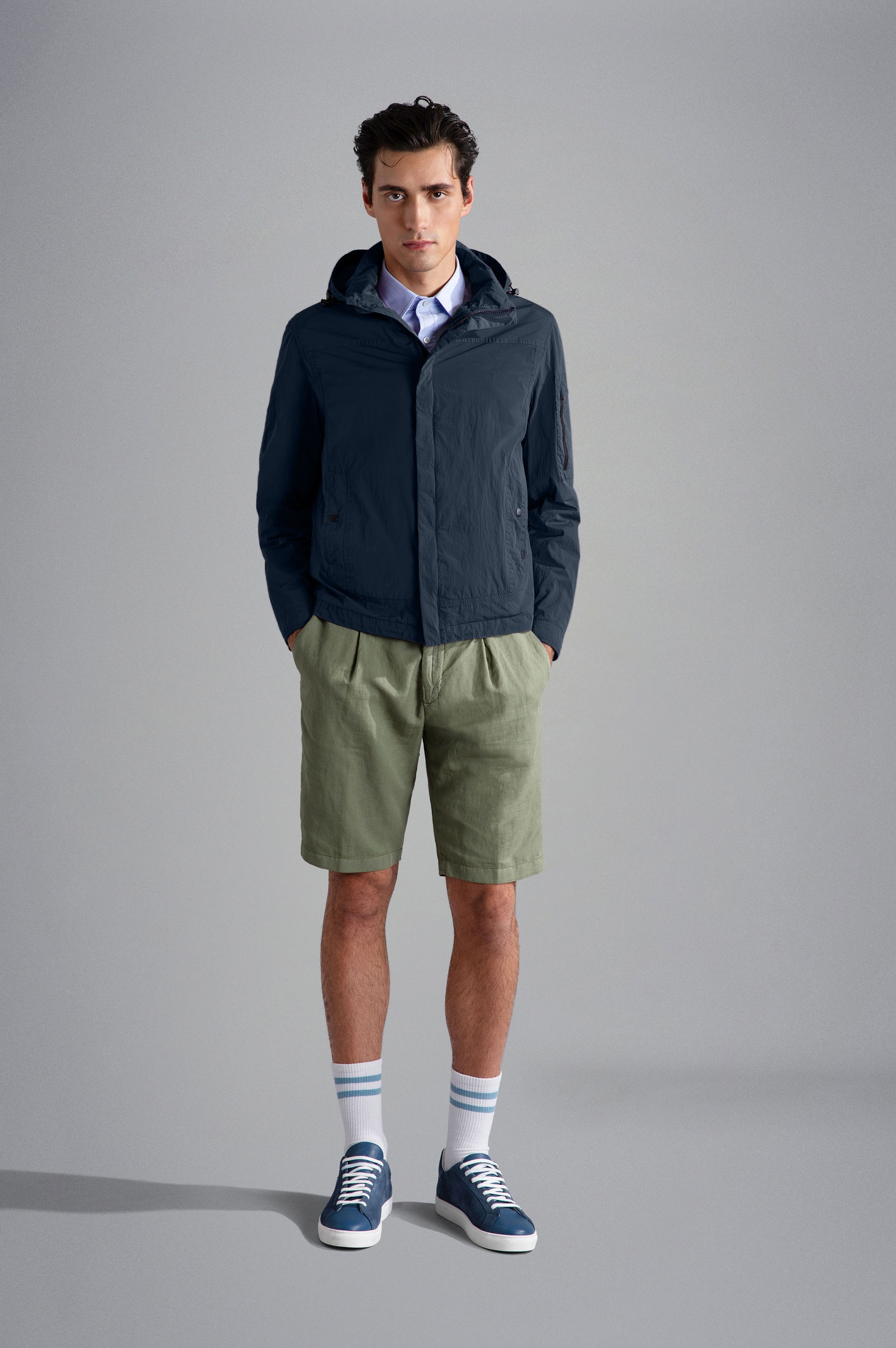GARMENT DYED CRINCKLE NYLON WINDBREAKER - 2