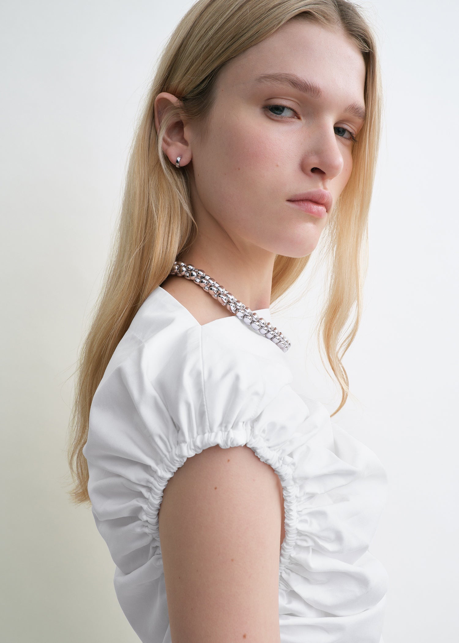 Gathered top white - 6