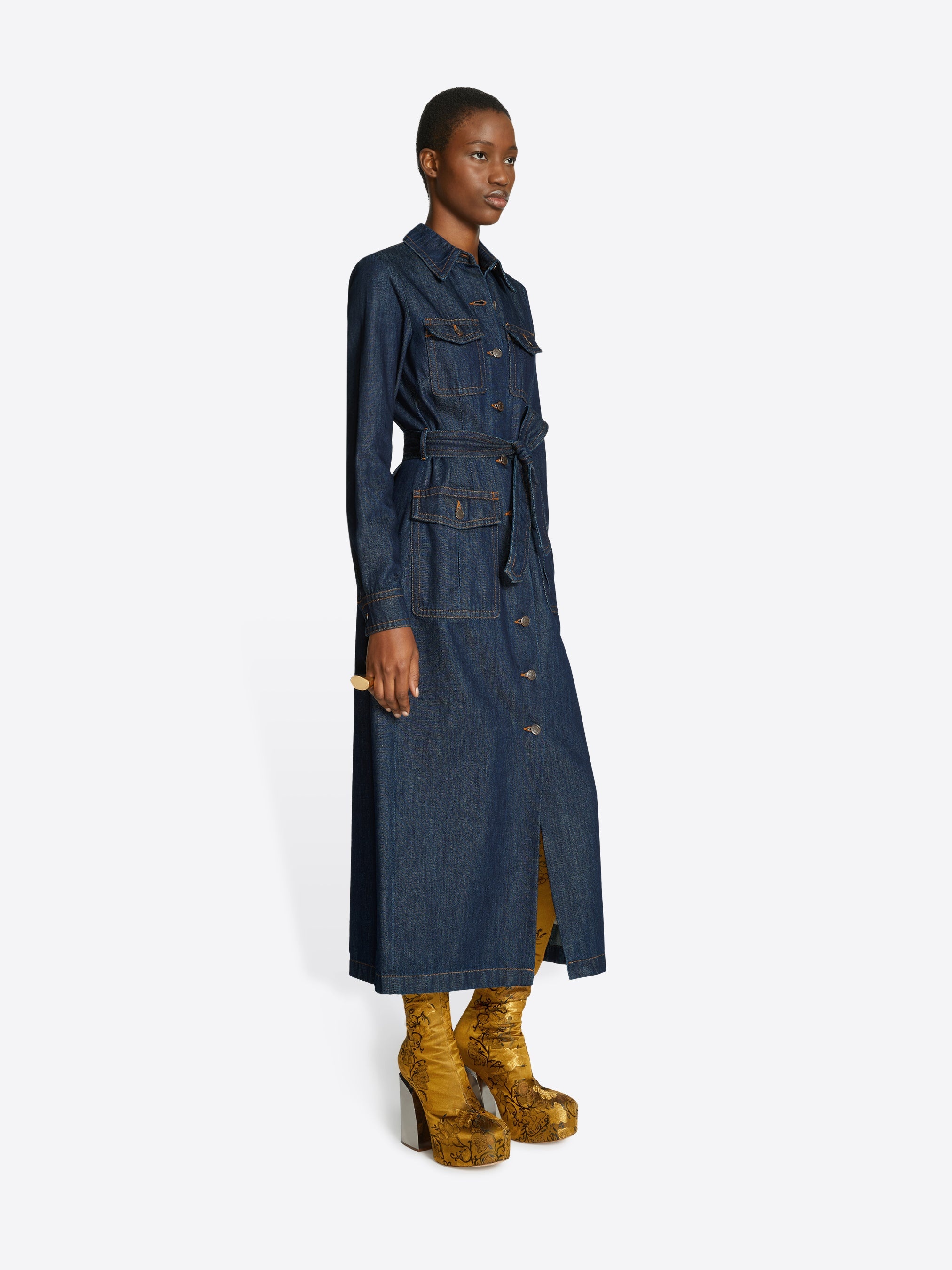 DENIM SHIRT DRESS - 3