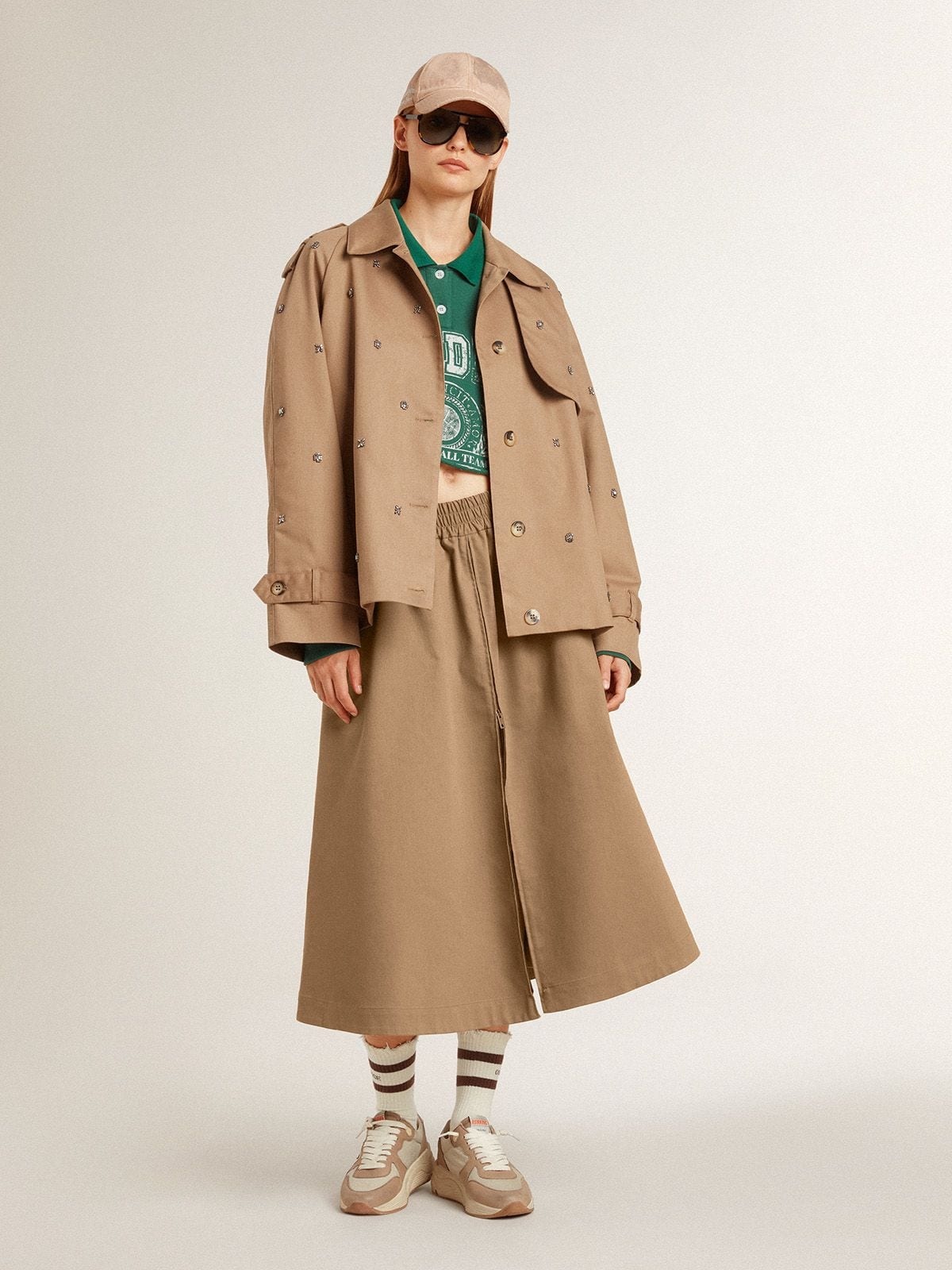 Women’s beige circle skirt - 3