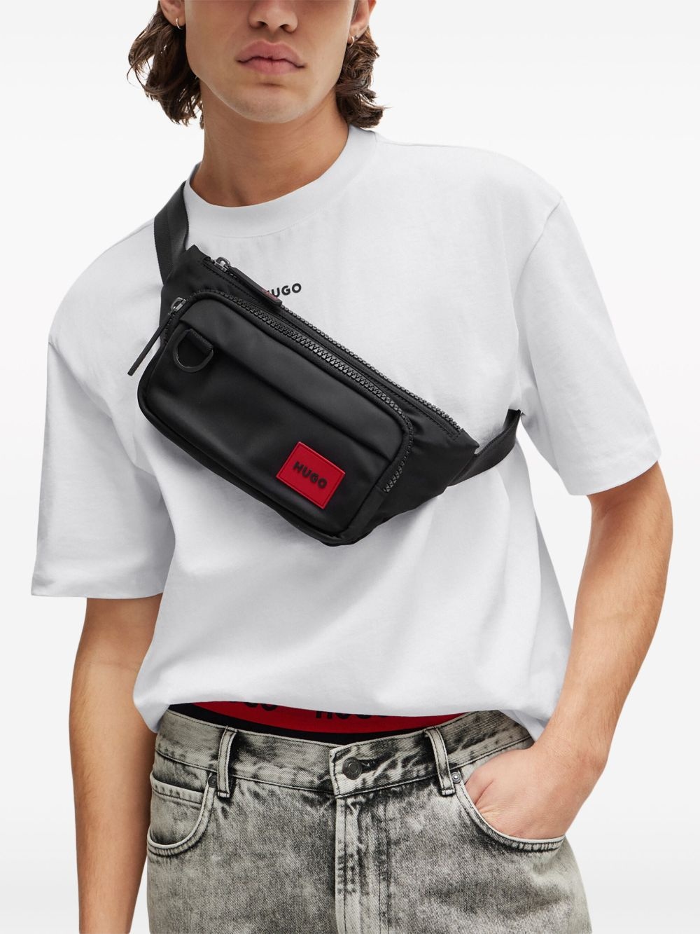 logo-appliqué belt bag - 3