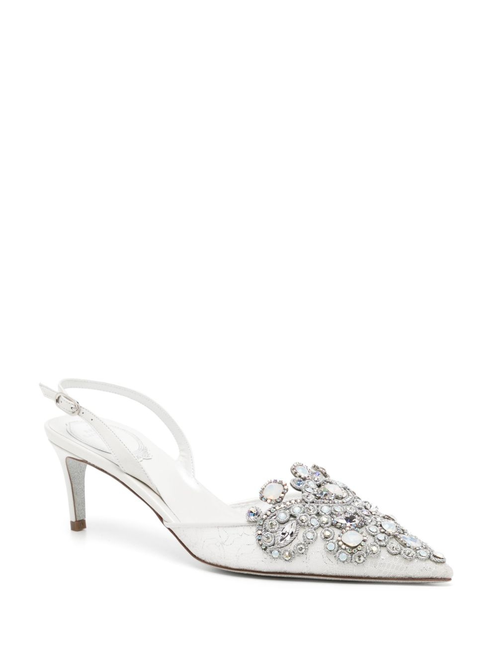 Veneziana 50mm crystal slingback pumps - 2