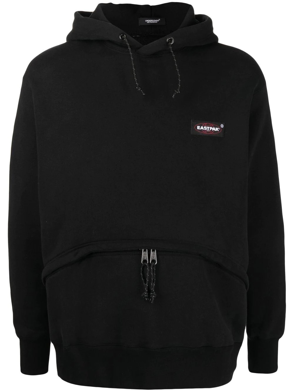 logo-patch drawstring hoodie - 1