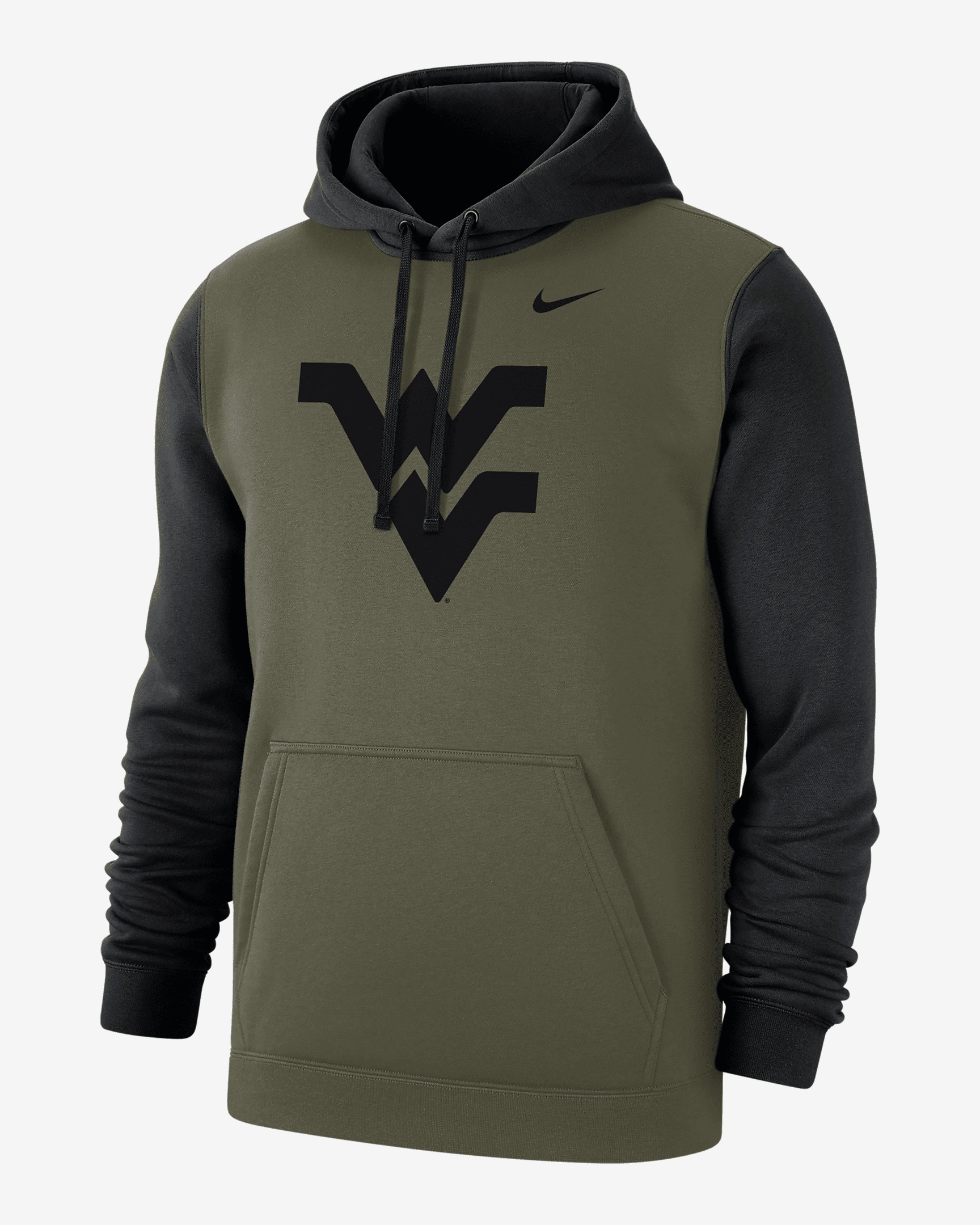 West Virginia Olive Pack Nike Men's College Hoodie - 1