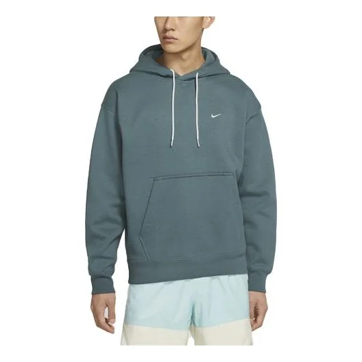 Men's Nike Logo Embroidered Solid Color Fleece Lined Dark Green DA0316-387 - 1