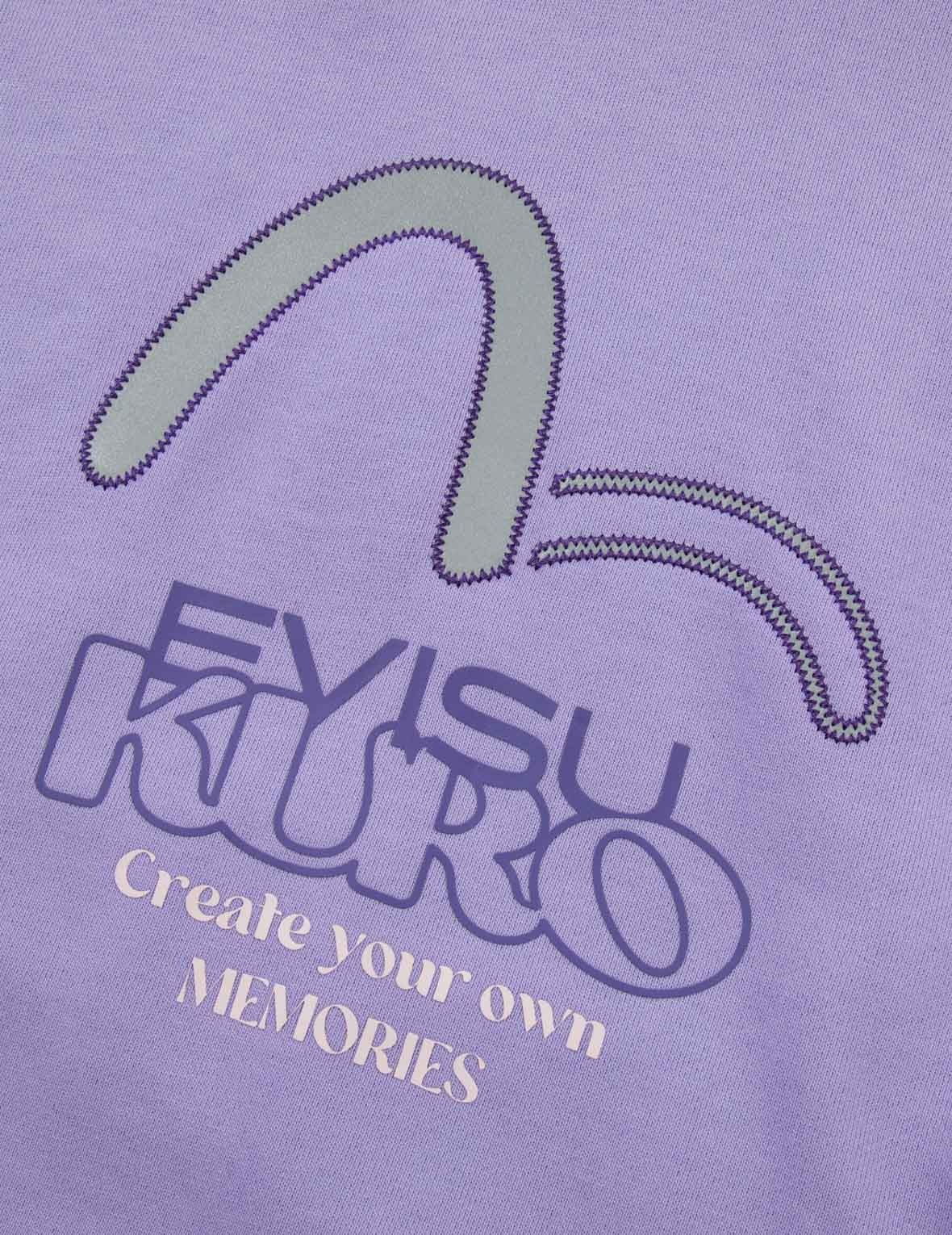 Seagull Print and Embroidery Loose Fit Hoodie - 9