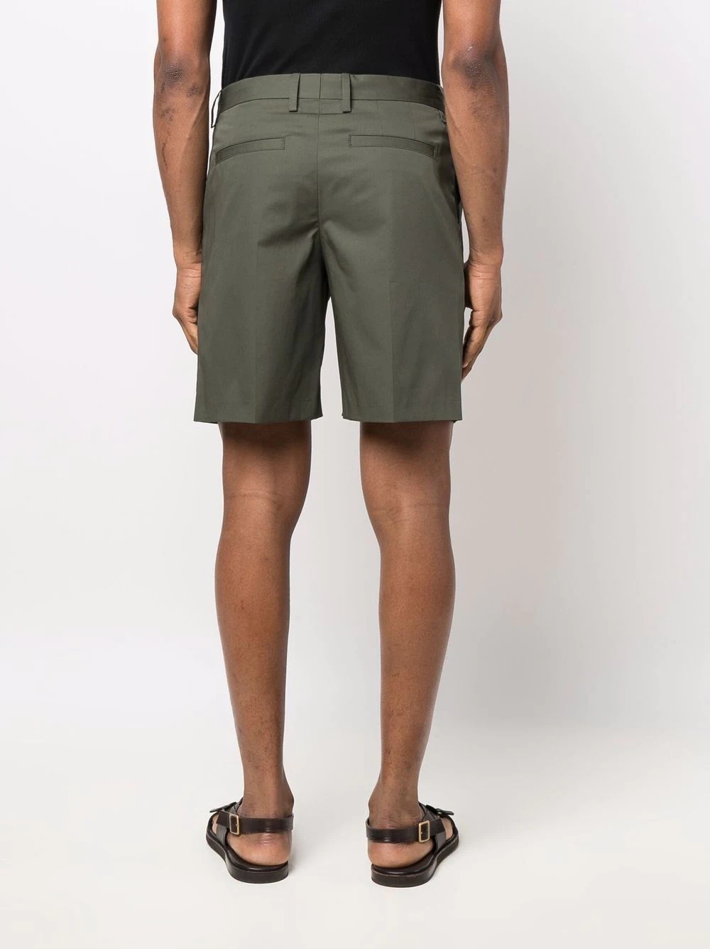 mid-rise cotton chino shorts - 4