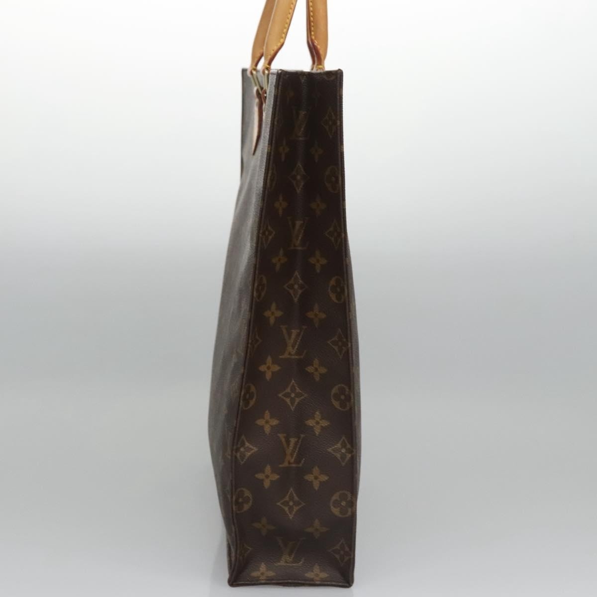 LOUIS VUITTON Monogram Sac Plat Hand Bag M51140 - 4