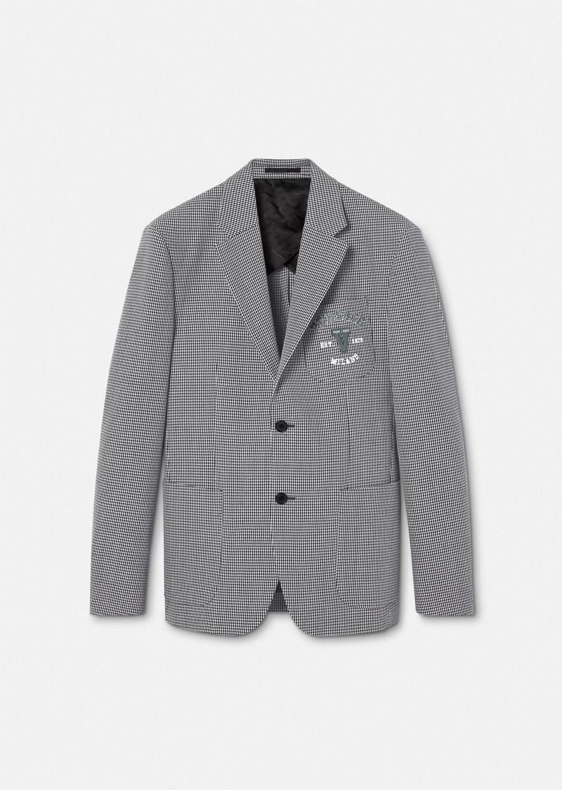 Varsity Logo Houndstooth Blazer 1