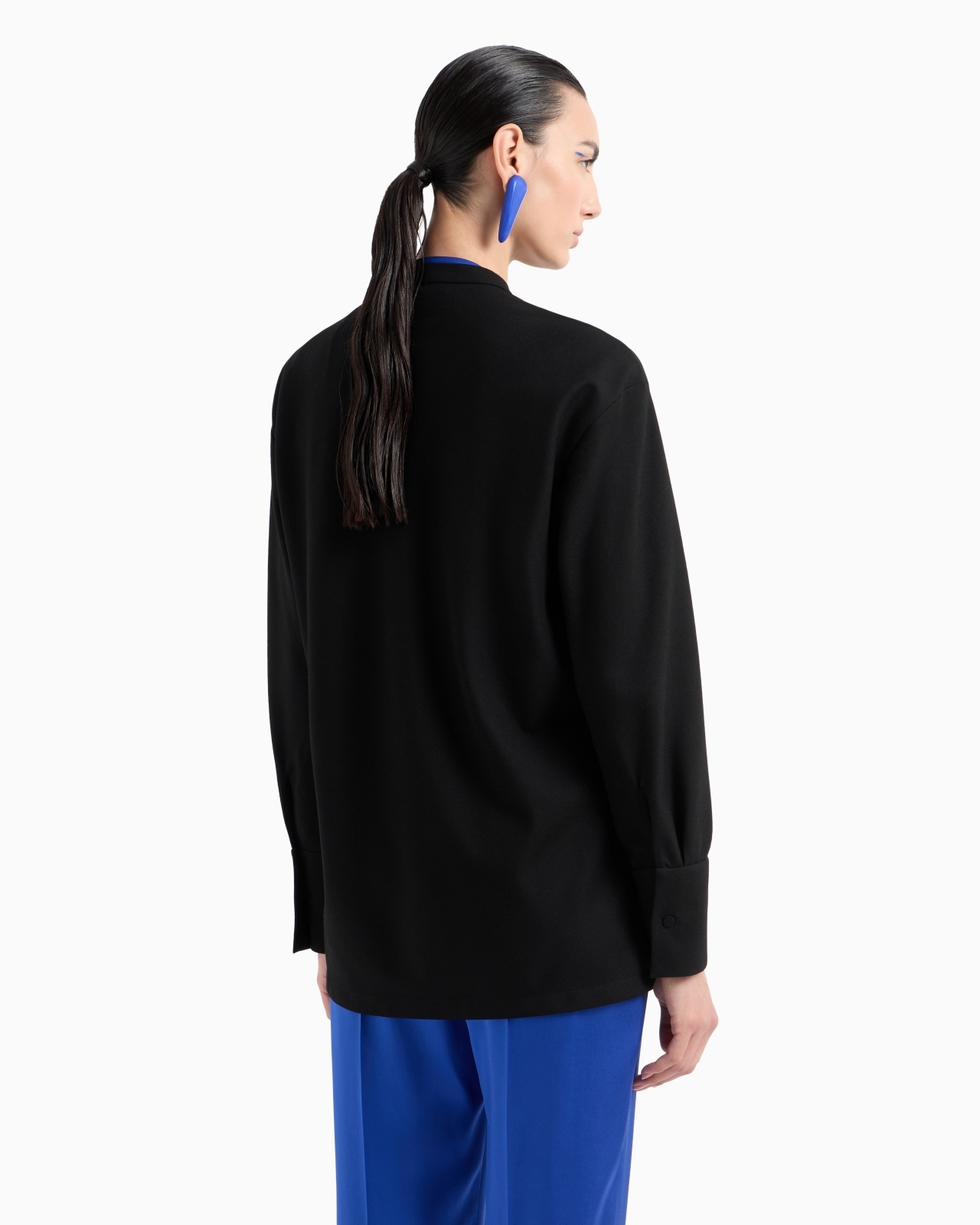 LONG-SLEEVED FLUID WOOL SHIRT - 3