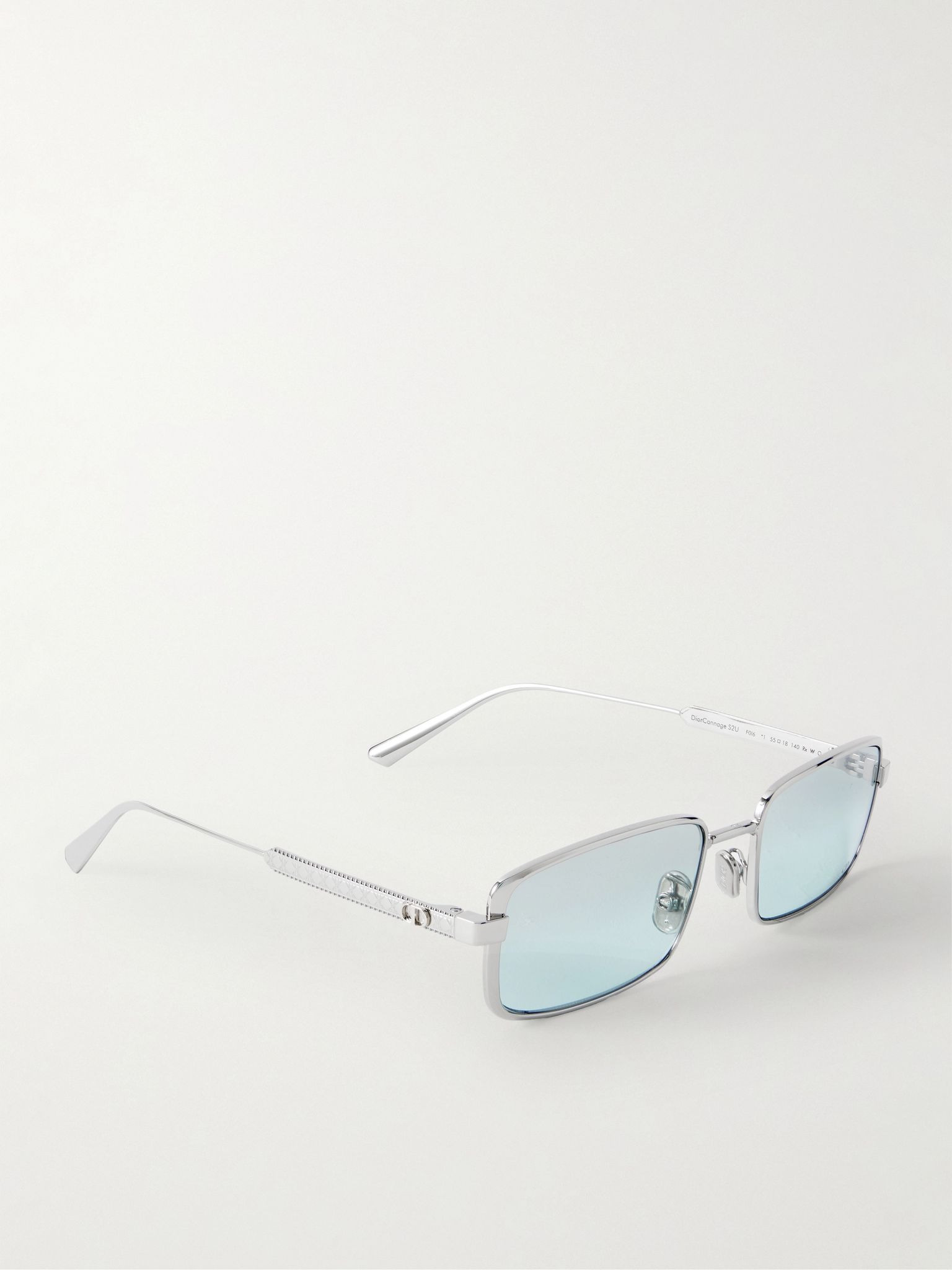 DiorCannage S2U rectangular-frame silver-tone sunglasses Silver - 2