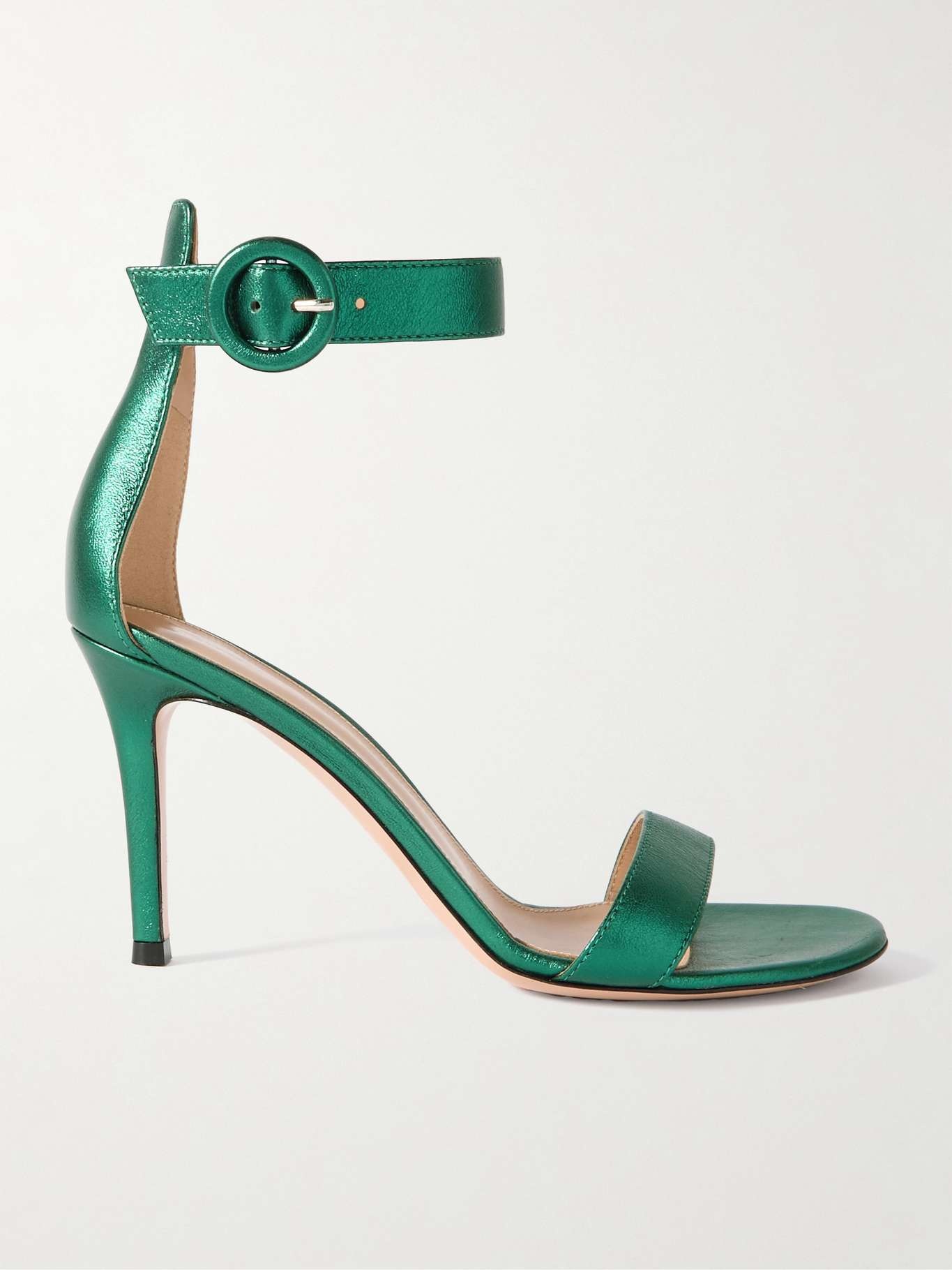 Portofino 85 metallic leather sandals - 1