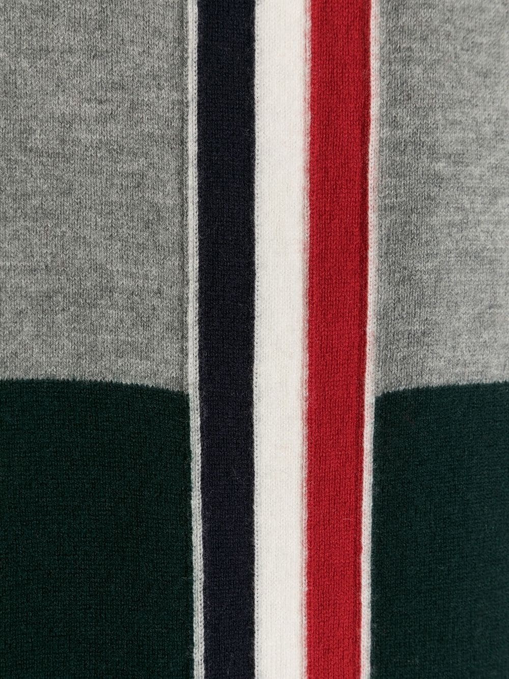 tricolour detail knitted scarf - 3