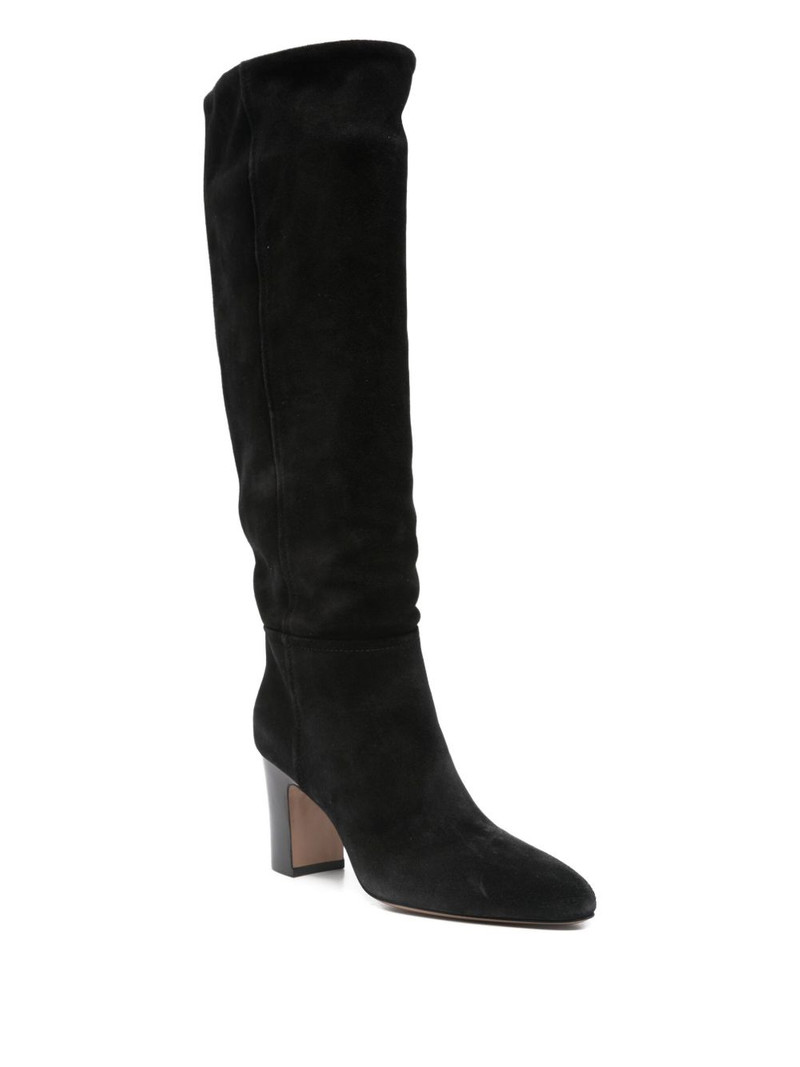PARIS TEXAS suede leather block-heel boots outlook