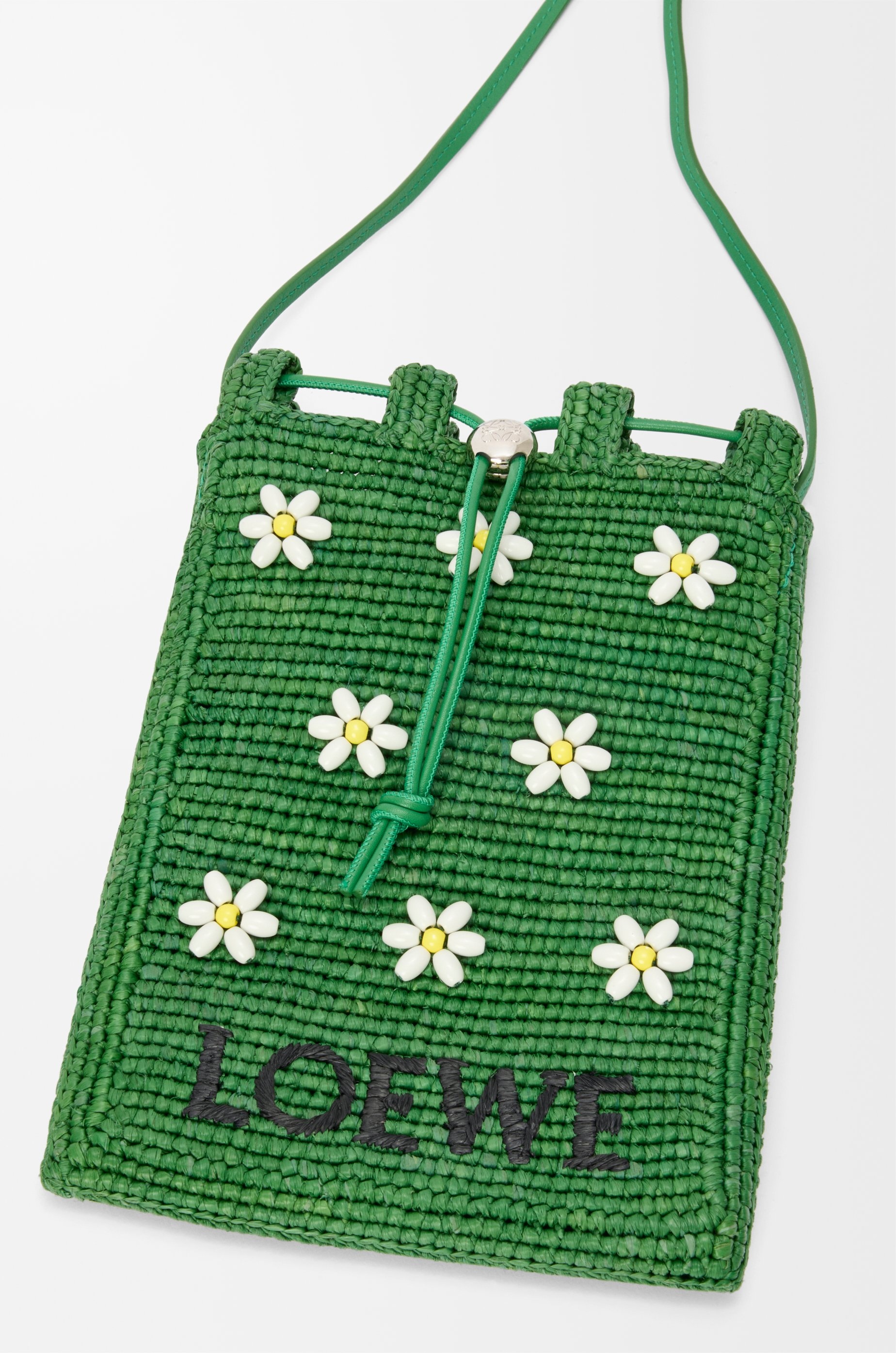 Drawstring pocket in raffia - 8