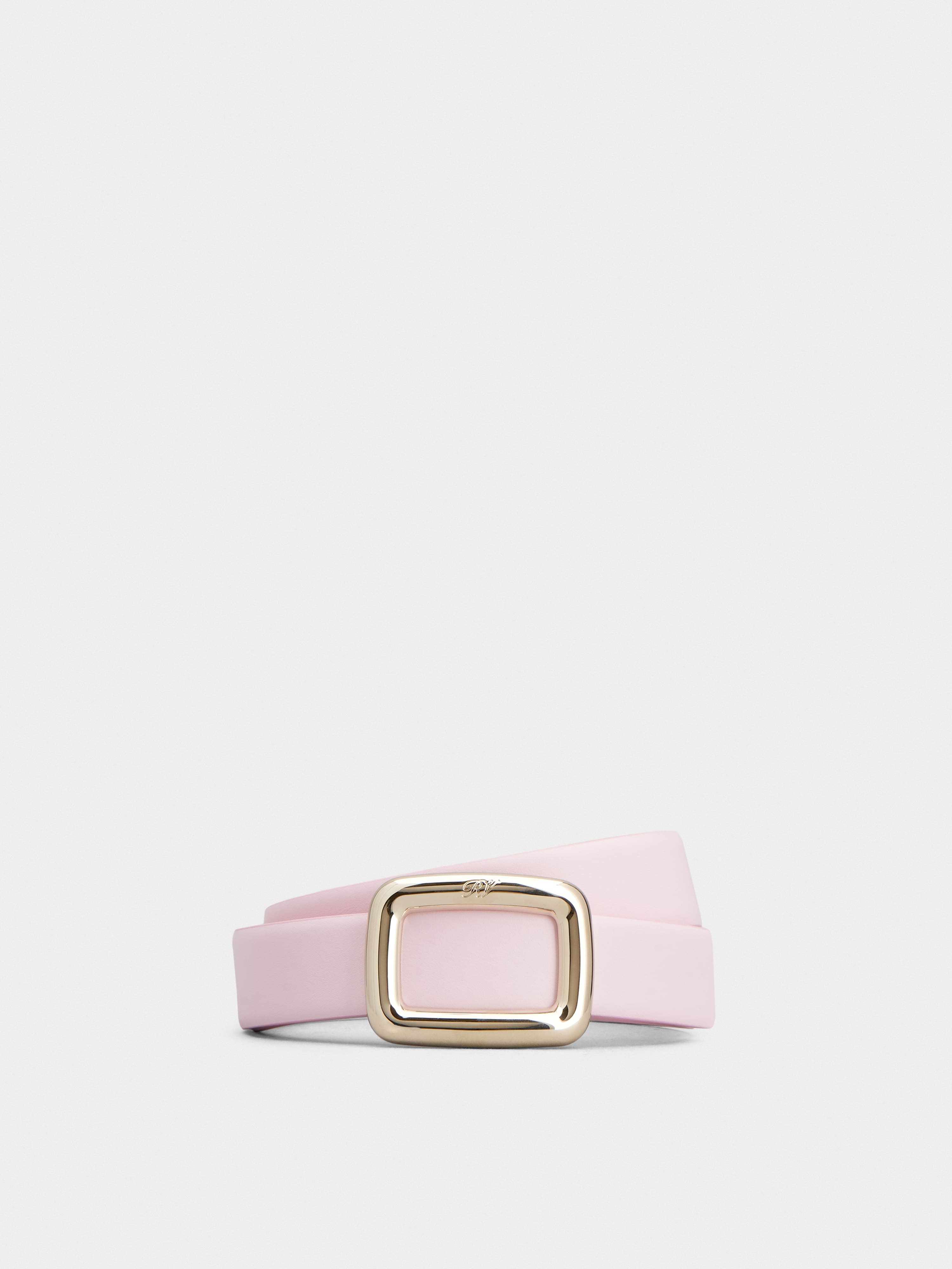 Viv' Choc Metal Buckle Belt in Leather - 1