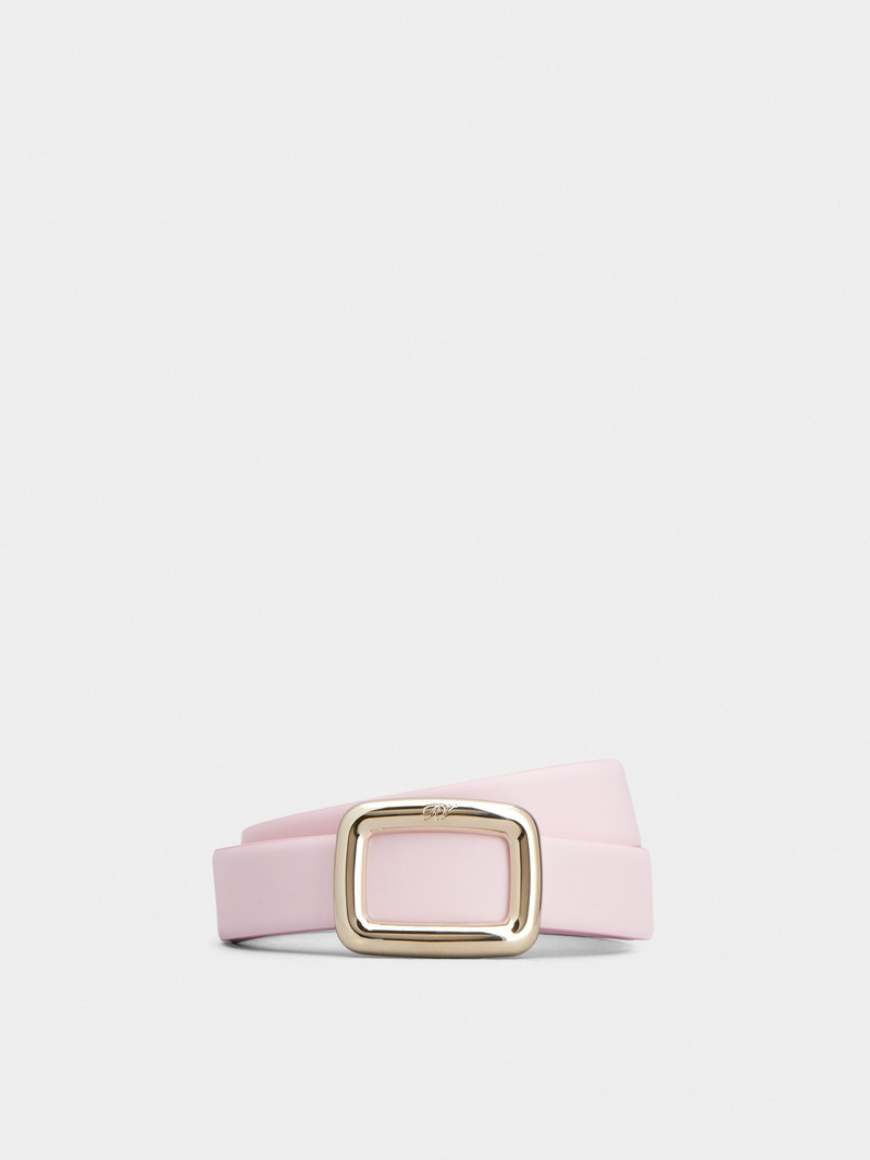 Viv' Choc Metal Buckle Belt in Leather 1