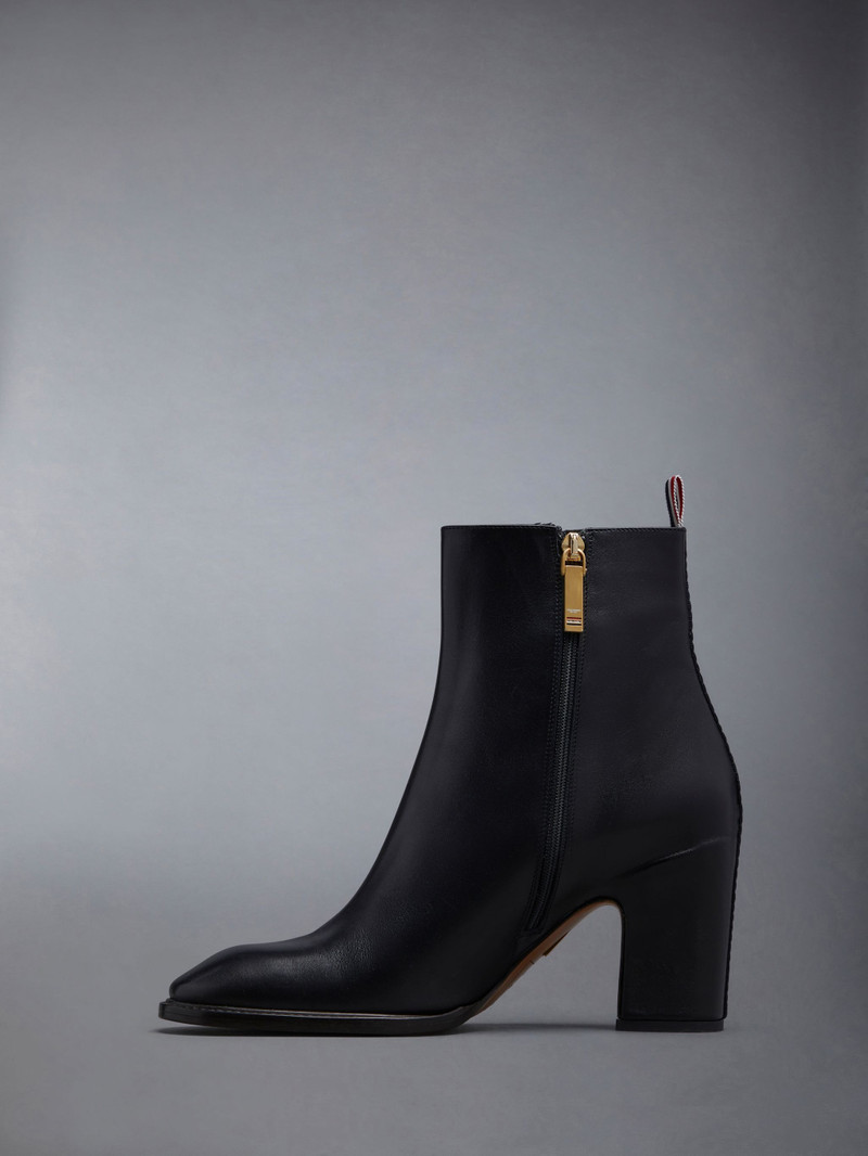 Box Calf Block Heel Ankle Boot 3