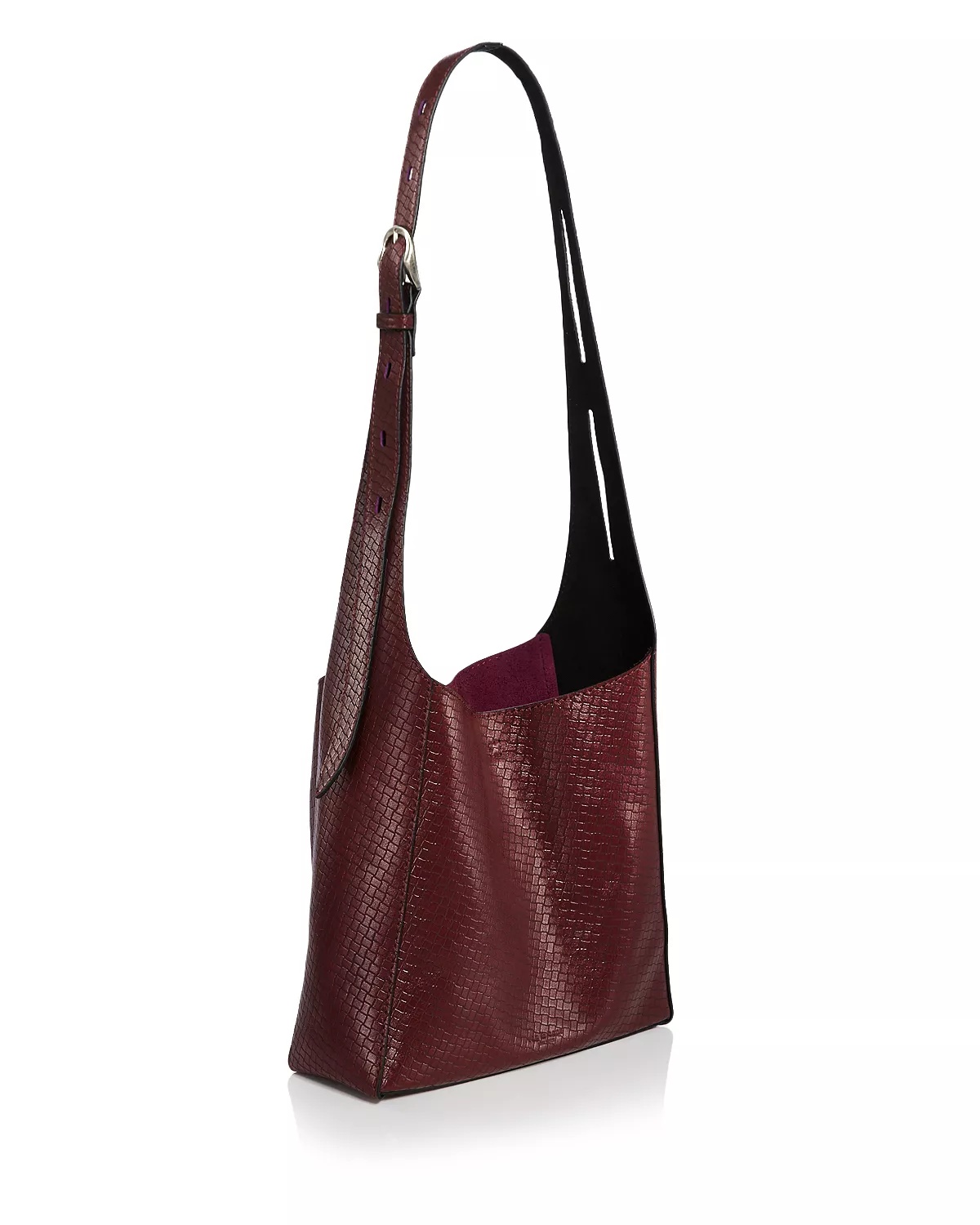 Belize Small Embossed Leather Shopper Bag - 4