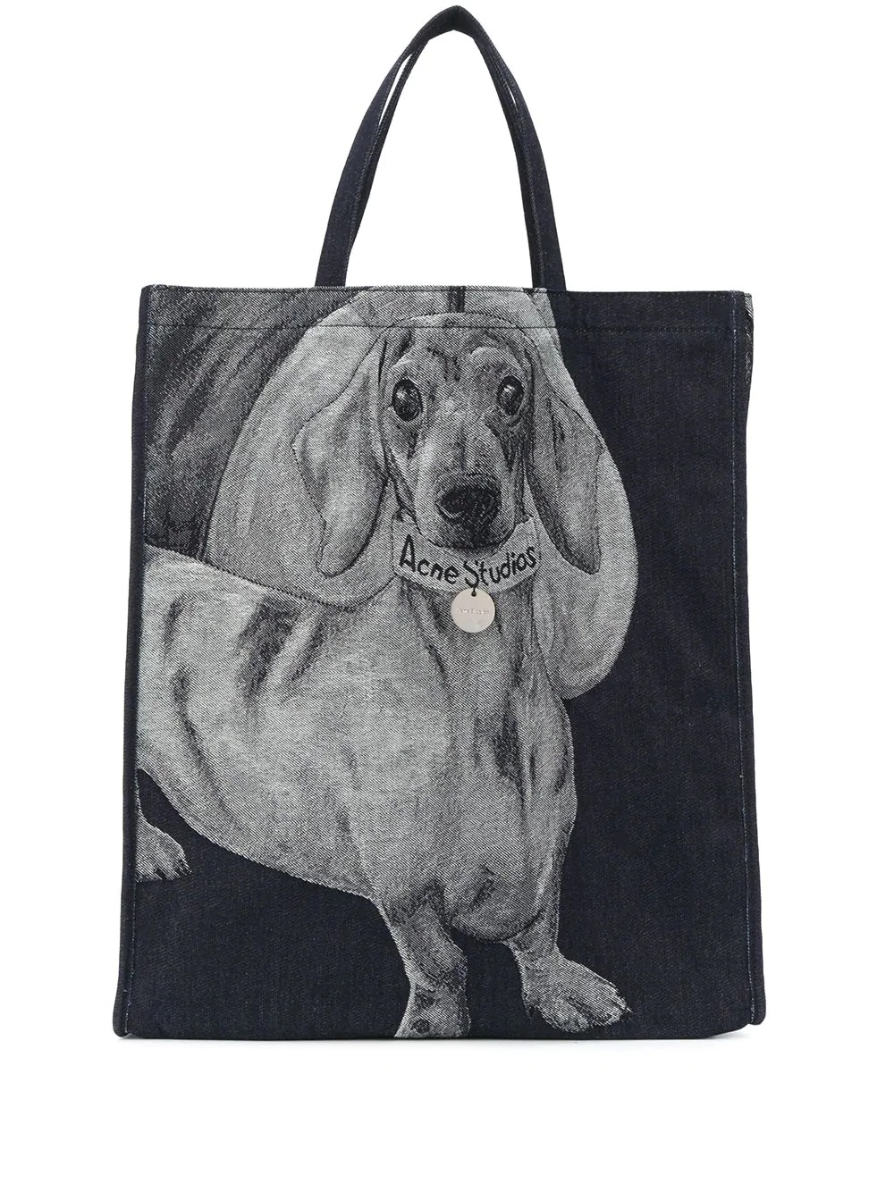 Dachshund-jacquard tote bag - 1