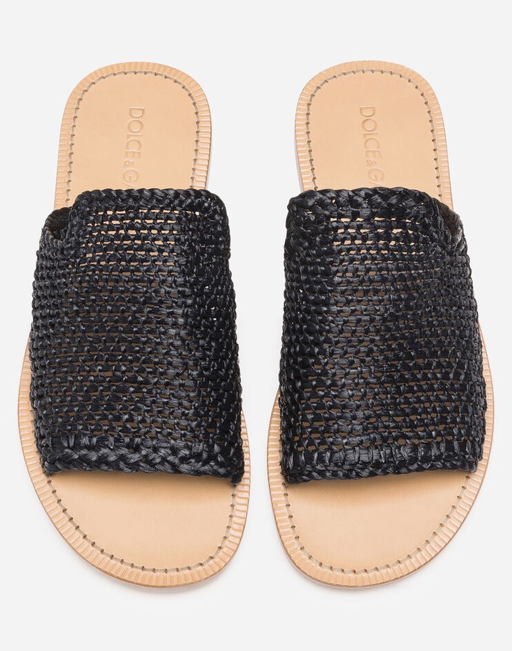 Braided raffia sliders - 4