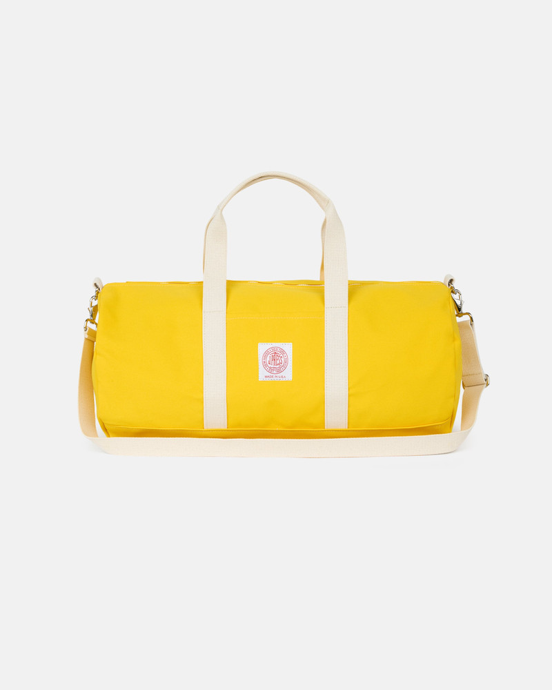 MADE-IN-USA YELLOW CANVAS DUFFEL BAG 1