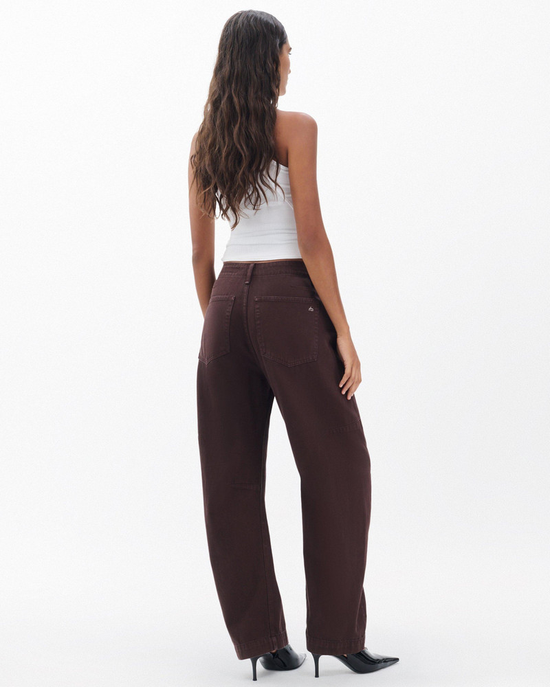 Charlie Barrel Jeans Lightweight Rigid in Espresso 6