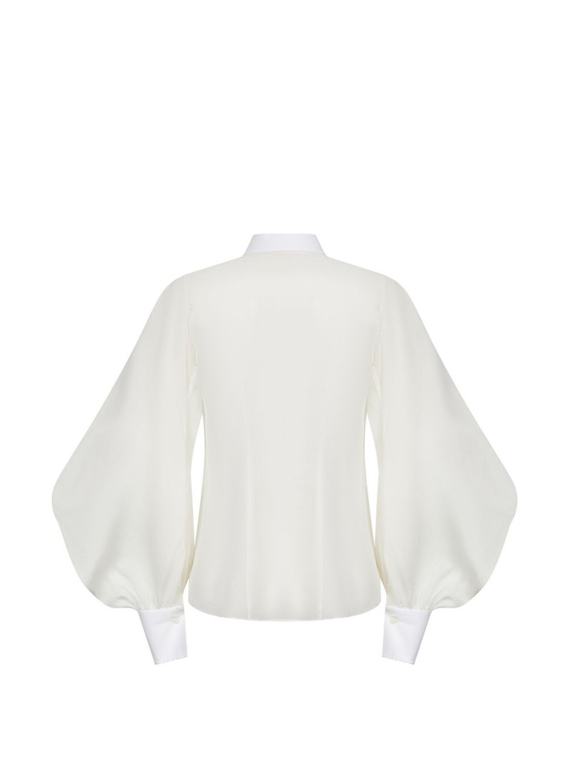 Brunello Cucinelli button bishop-sleeves shirt outlook