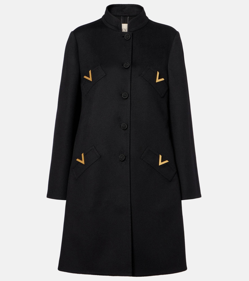 VGold wool and cashmere coat 1
