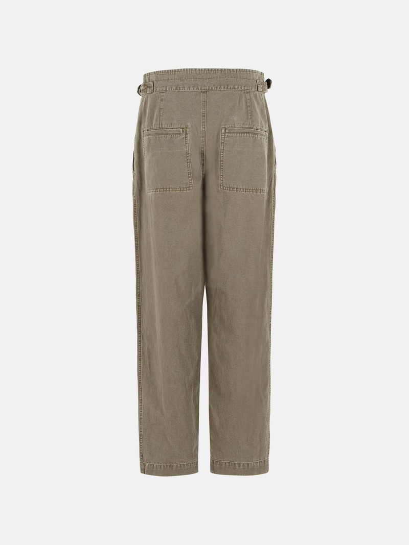Isabel Marant Étoile 'NERIAH' BROWN COTTON AND LINEN PANTS outlook