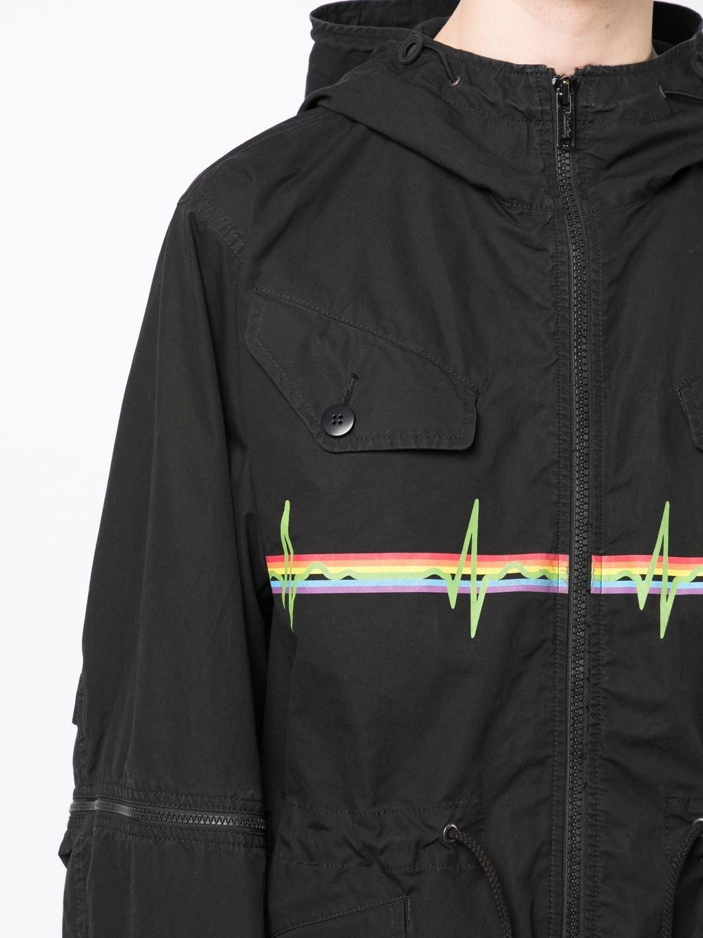 GRAPHIC-PRINT HOODED PARKA - 3