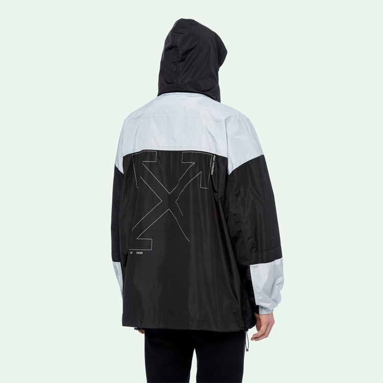Off-White Mens Black White Splicing Jacket OMEA169E19E060031091 - 5