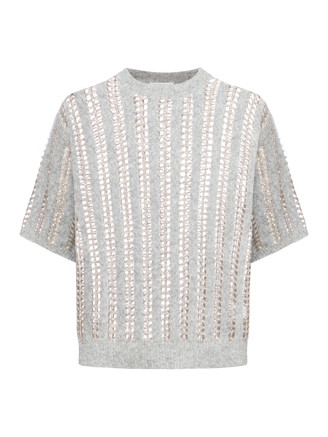 OPENWORK SWEATER IN CASHMERE BLEND - 1