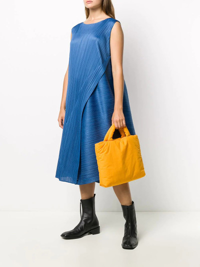 Pleats Please Issey Miyake pleated wrap-style midi dress outlook