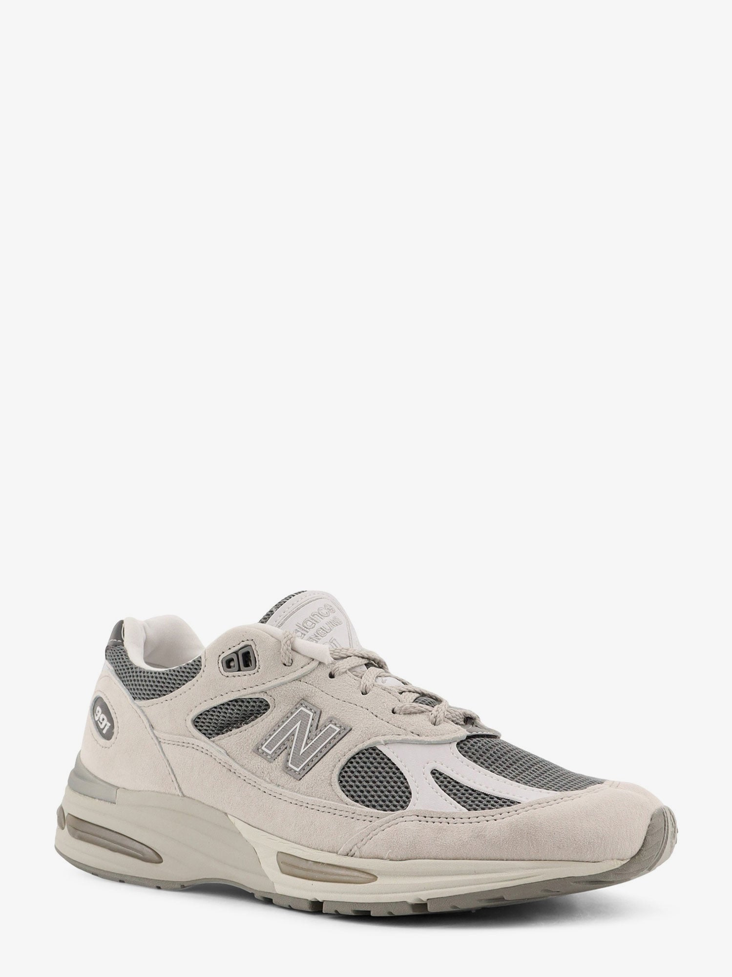 New Balance 991 Mesh And Suede Low-Top Sneakers - 2