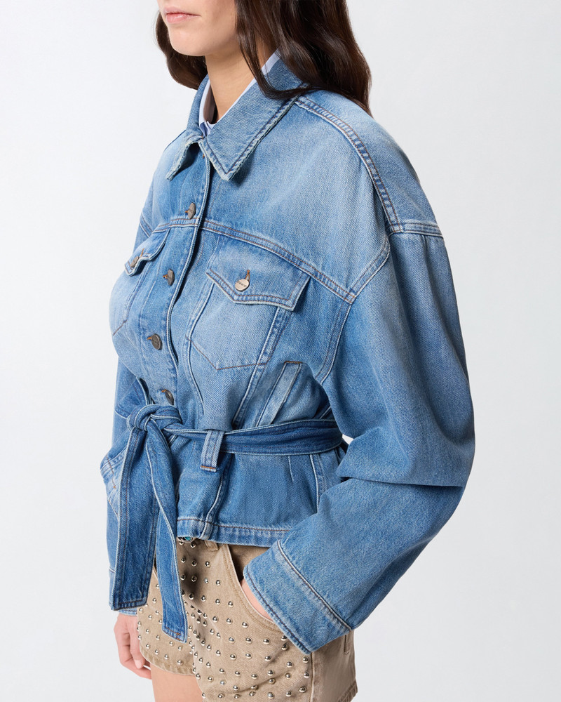 DENIM JACKET WITH BELT 6