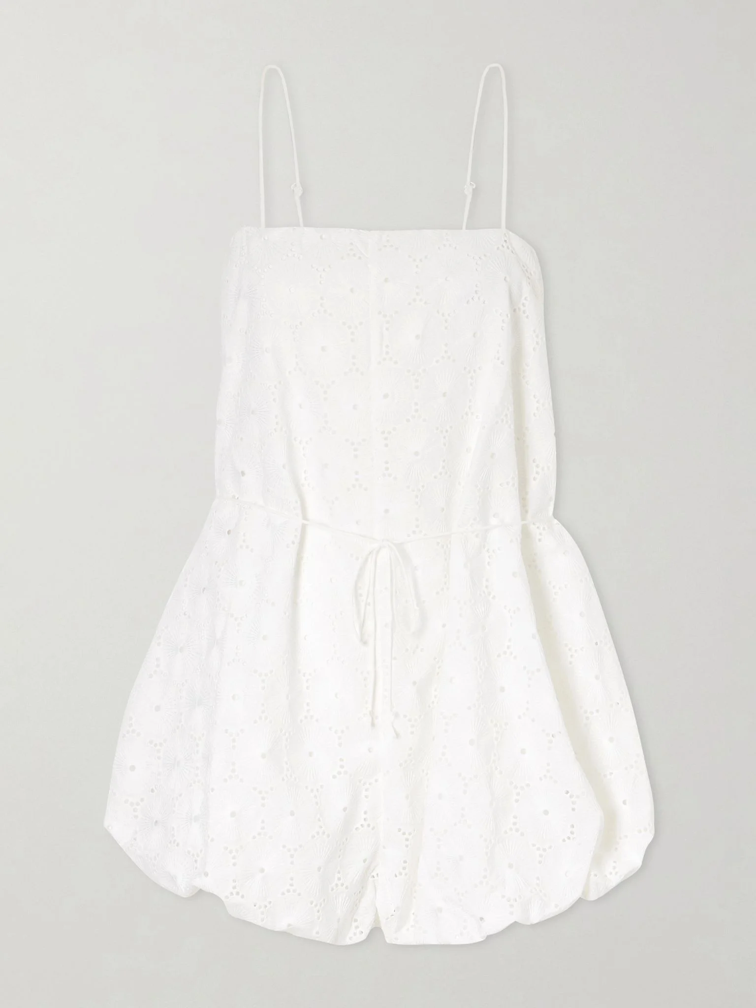 Rosella belted broderie anglaise playsuit White - 1